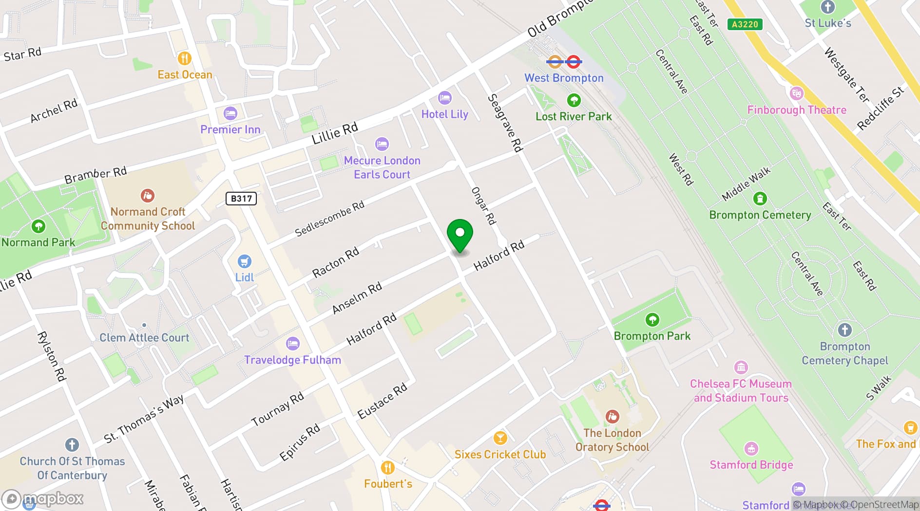 Map showing Tamworth