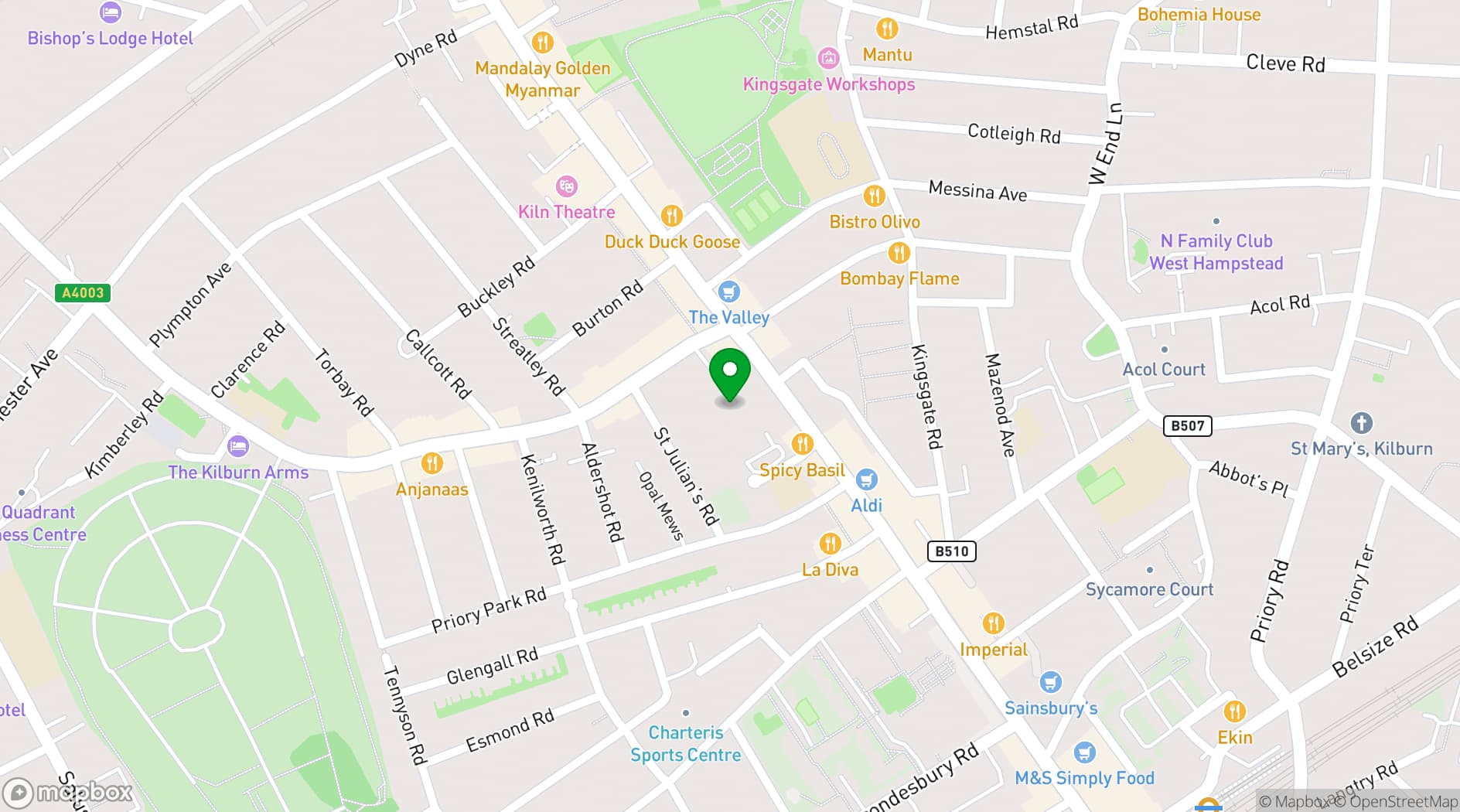 Map showing Gaumont State Theatre