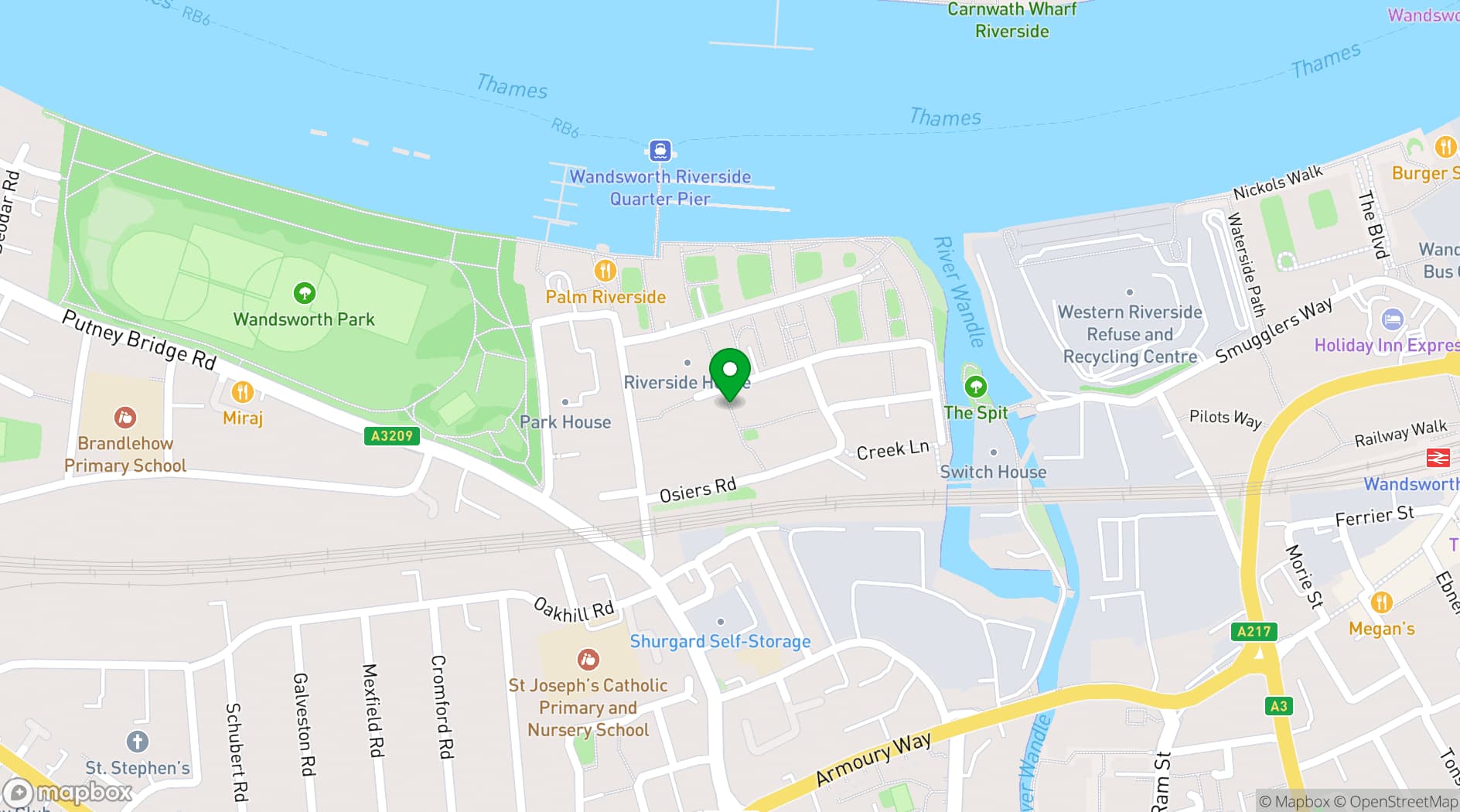 Map showing PMU Academy