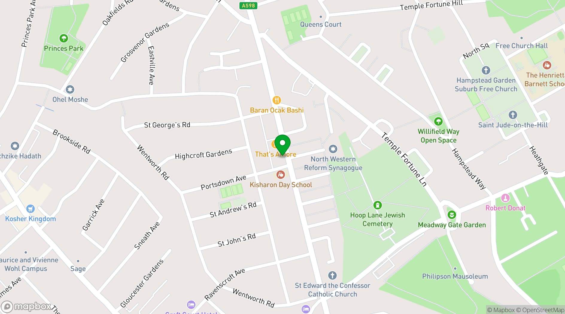 Map showing Nayla cafe