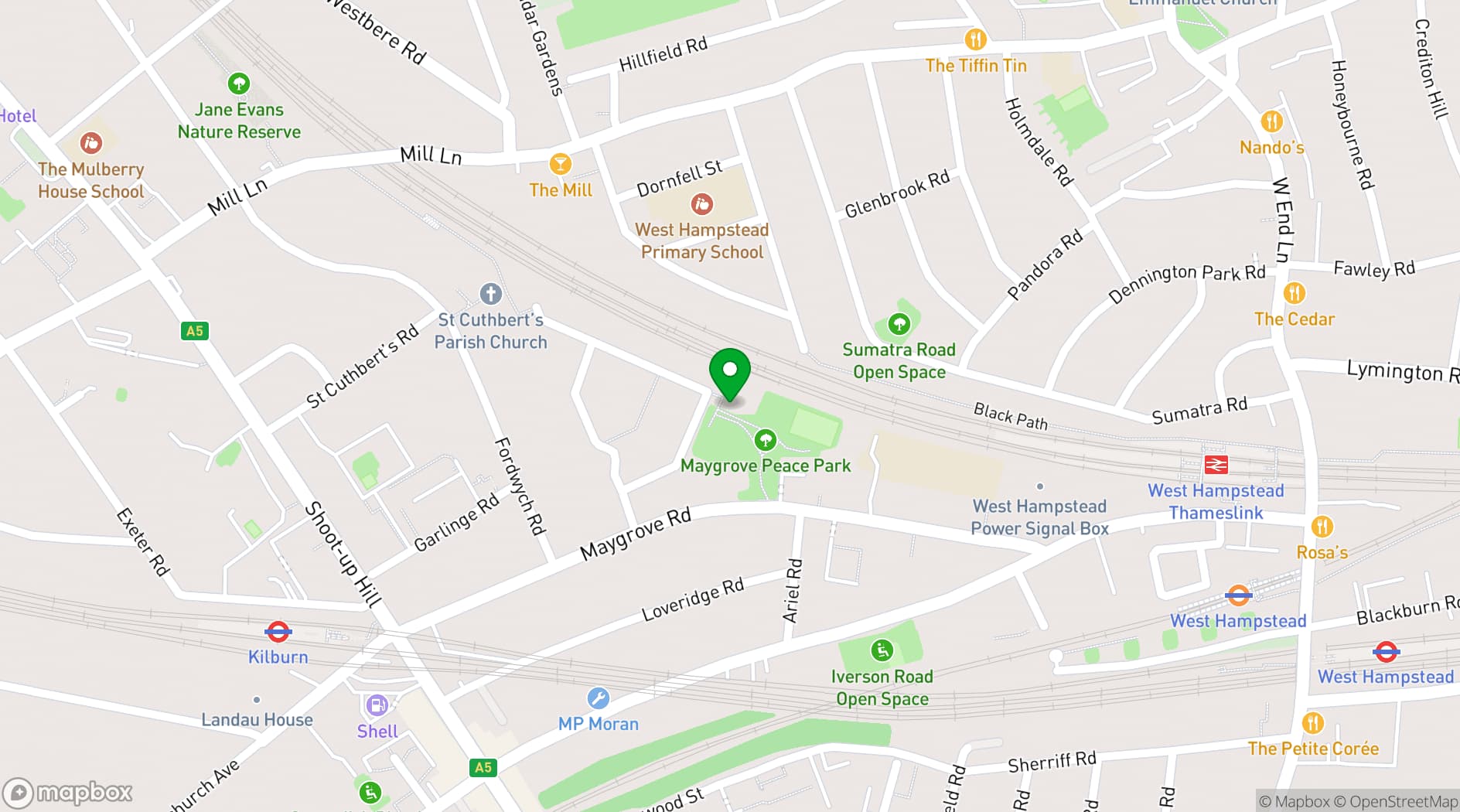 Map showing Sidings Community Centre