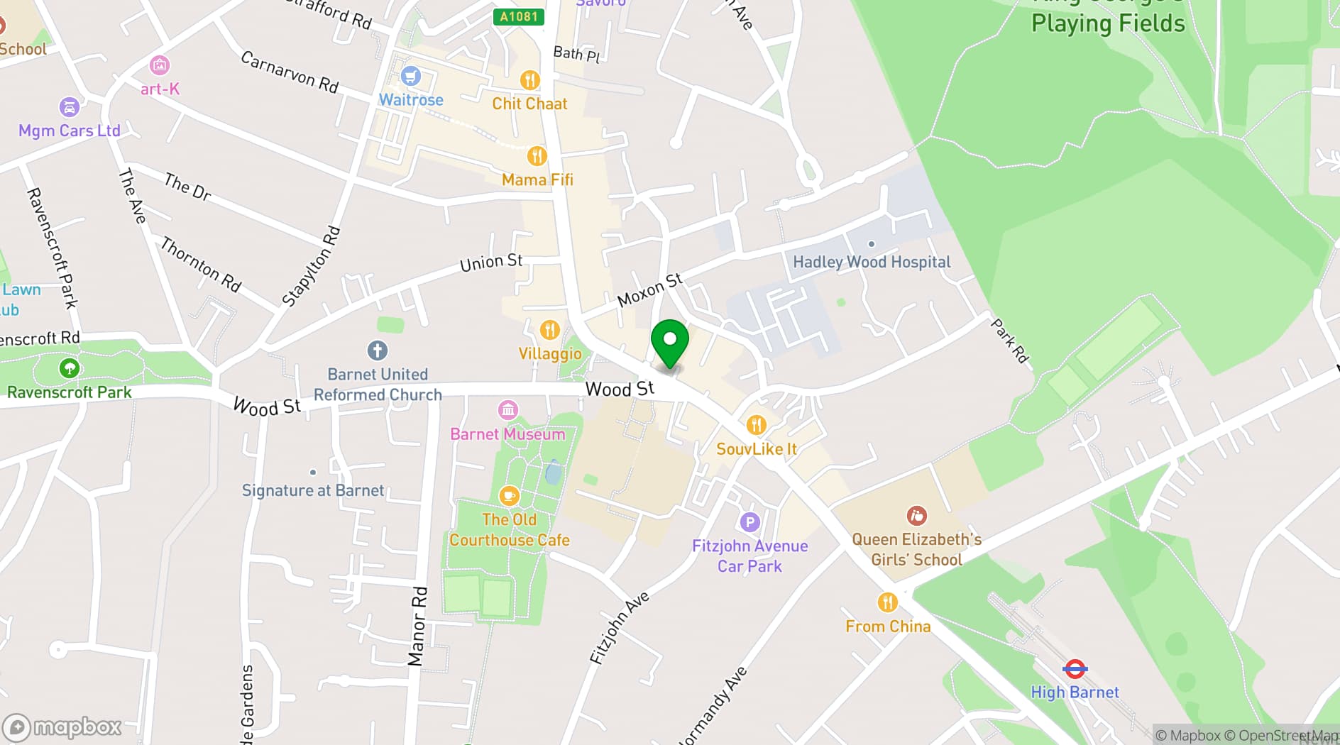 Map showing The Bull Theatre