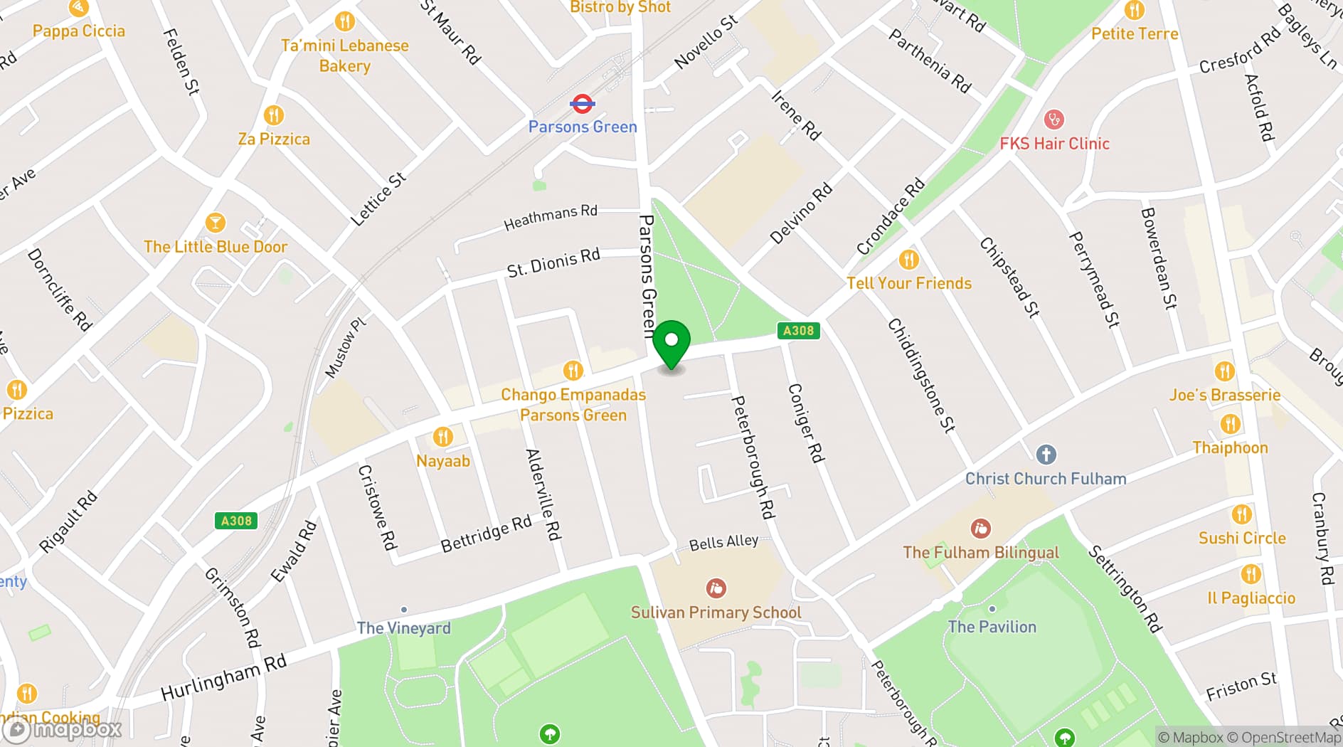 Map showing Aragon House