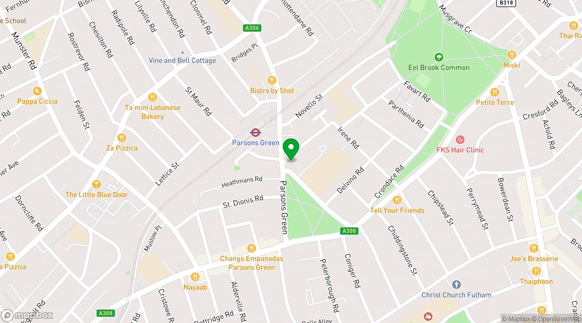 Map showing The White Horse
