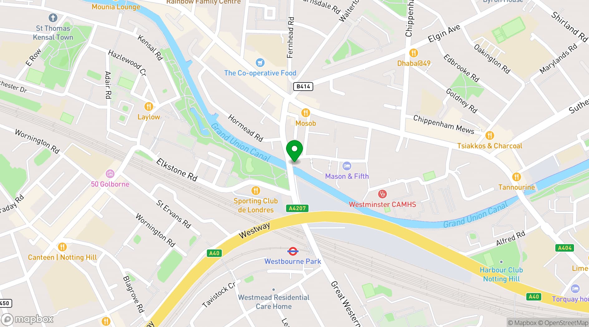 Map showing The Union Tavern