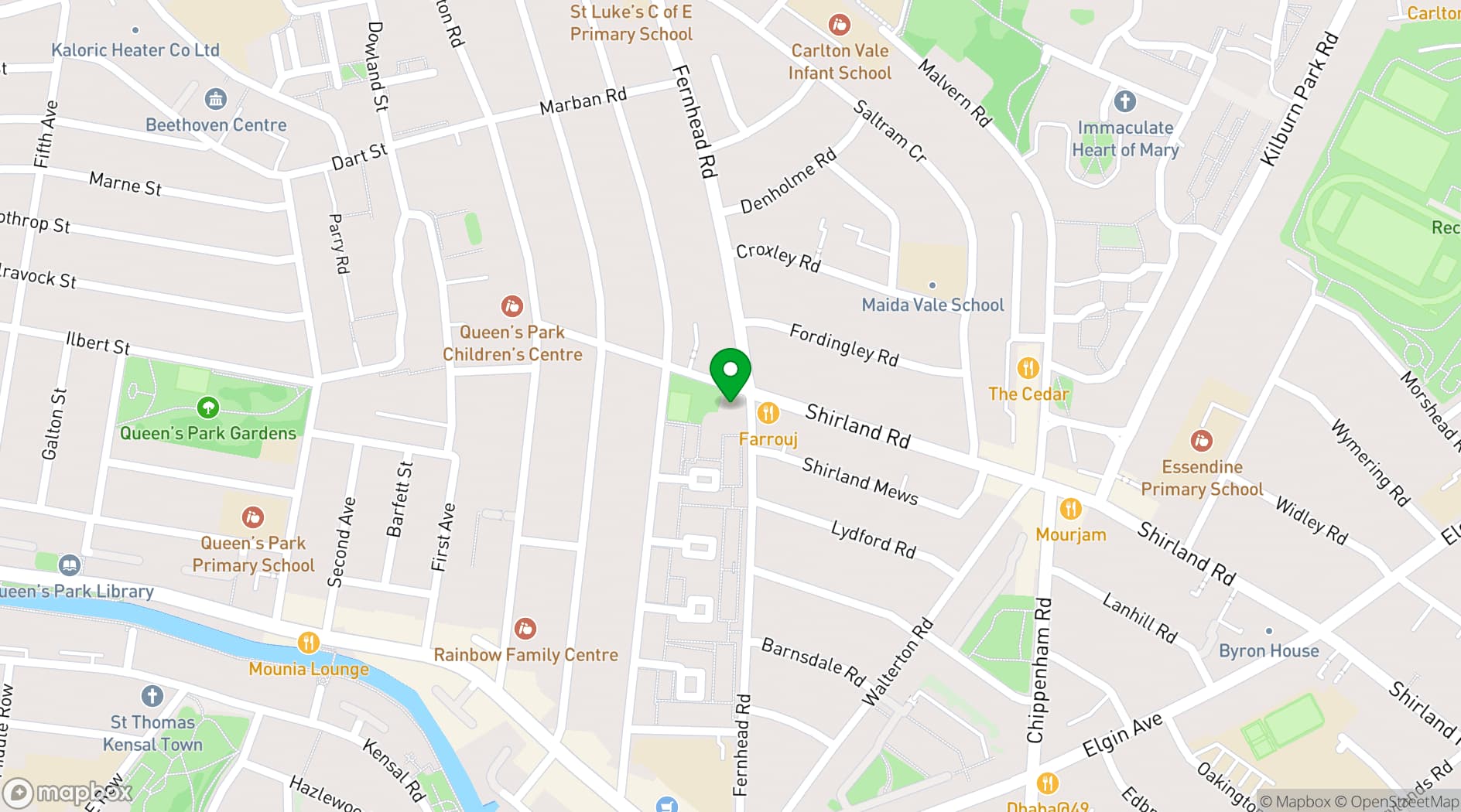 Map showing Lydford Tenants Hall