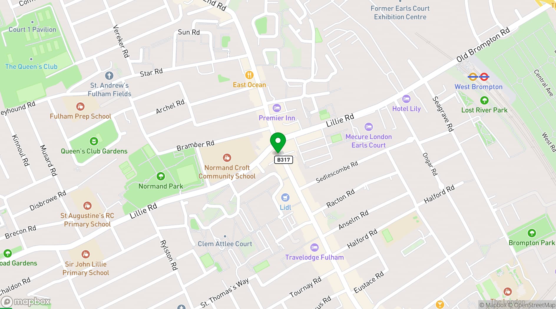 Map showing Koka Restaurant