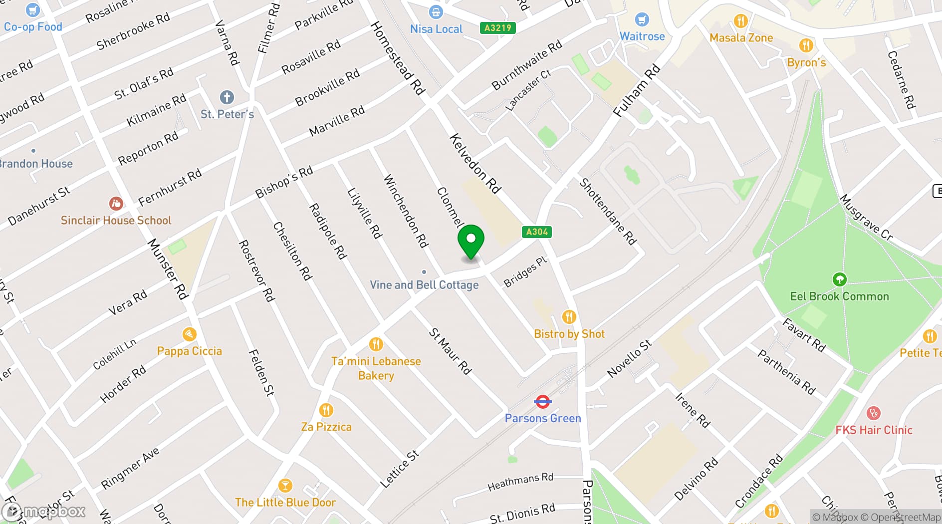Map showing Tale Ka Sicilian Bistro