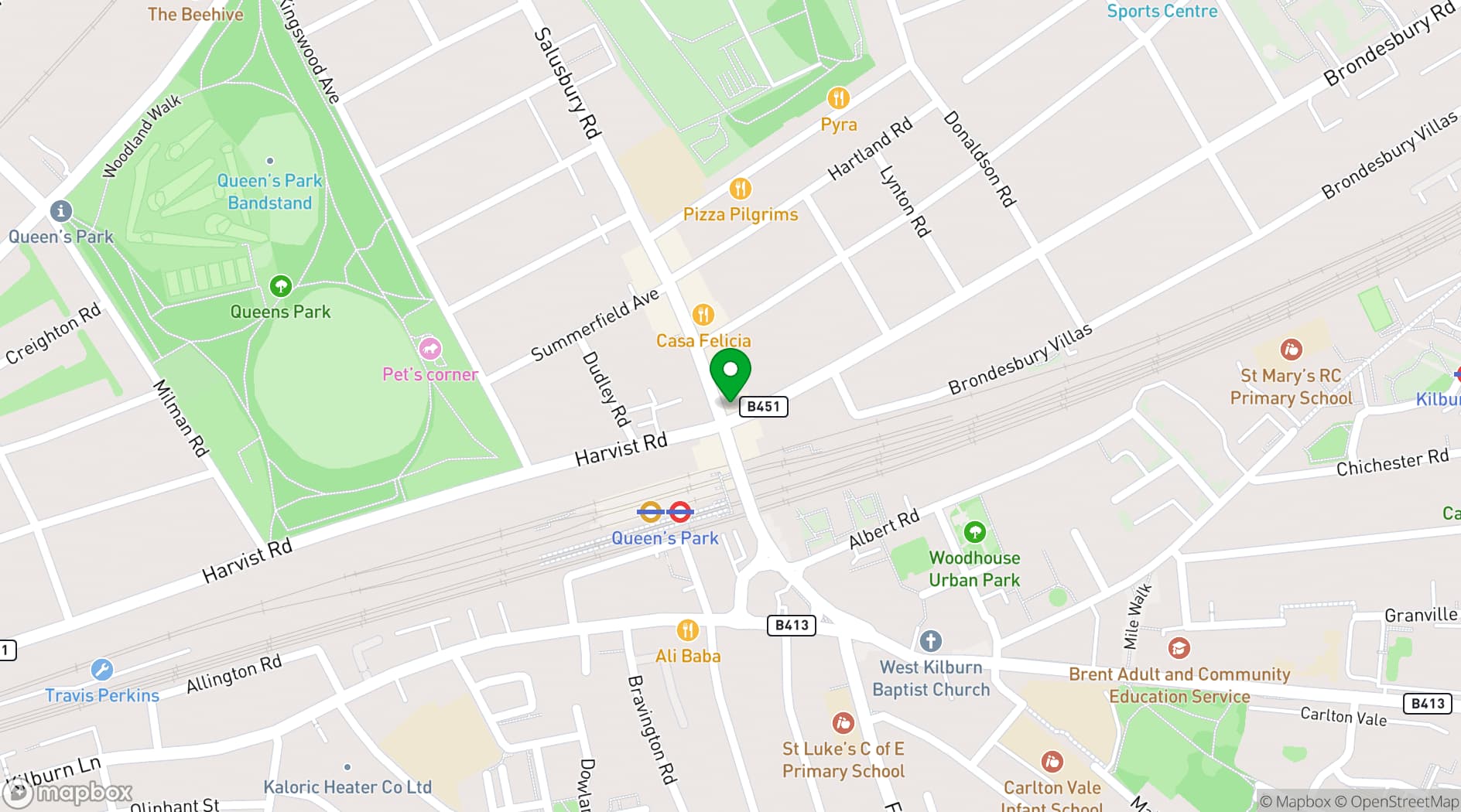 Map showing Alice House