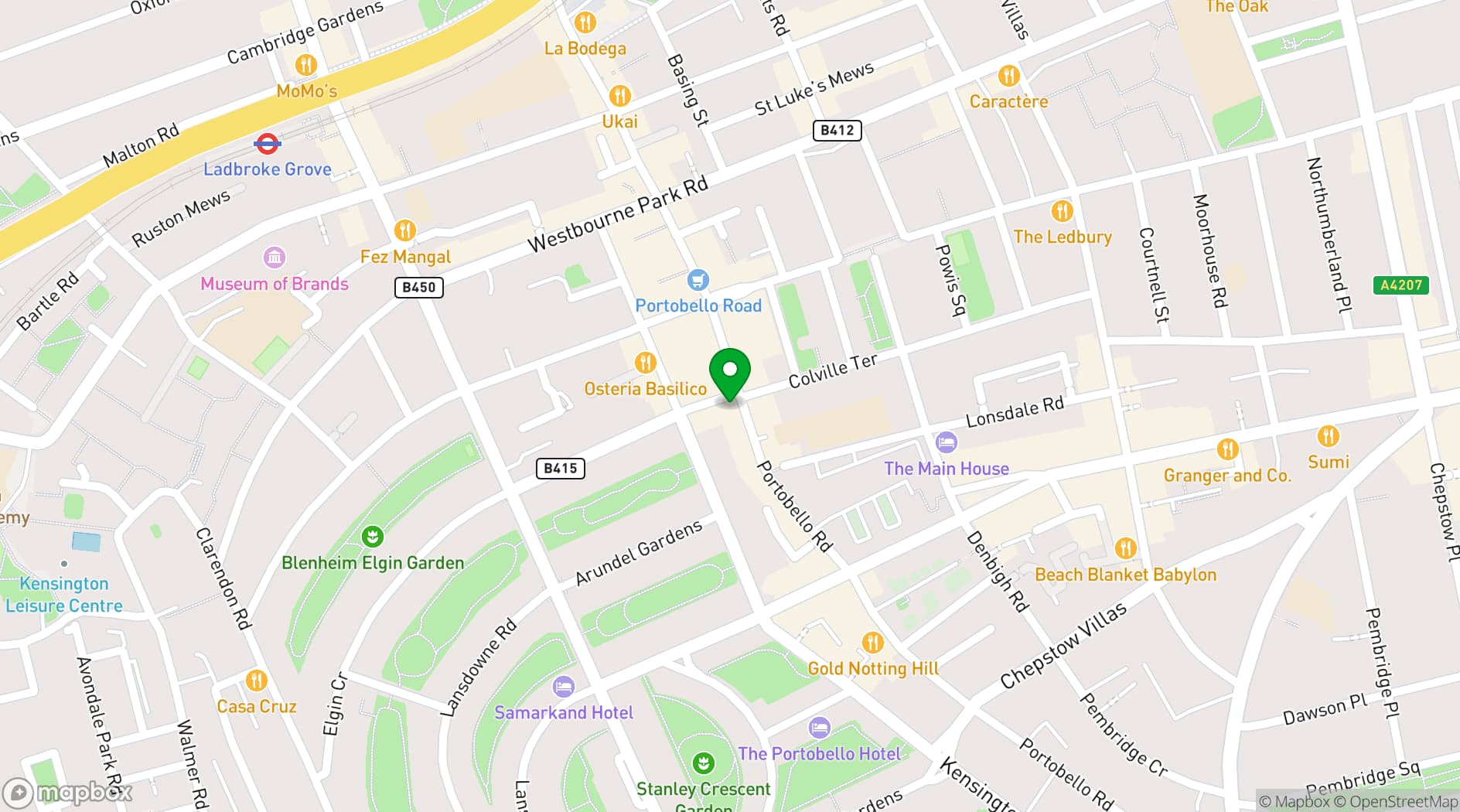 Map showing Trailer Happiness