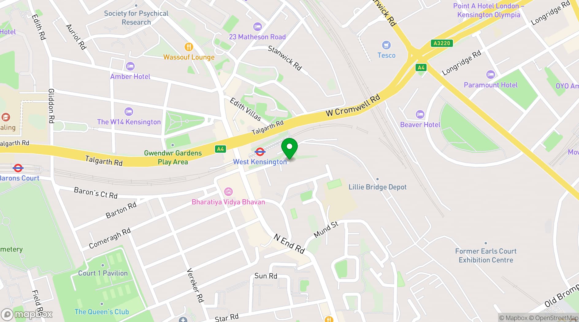 Map showing The Lost Estate