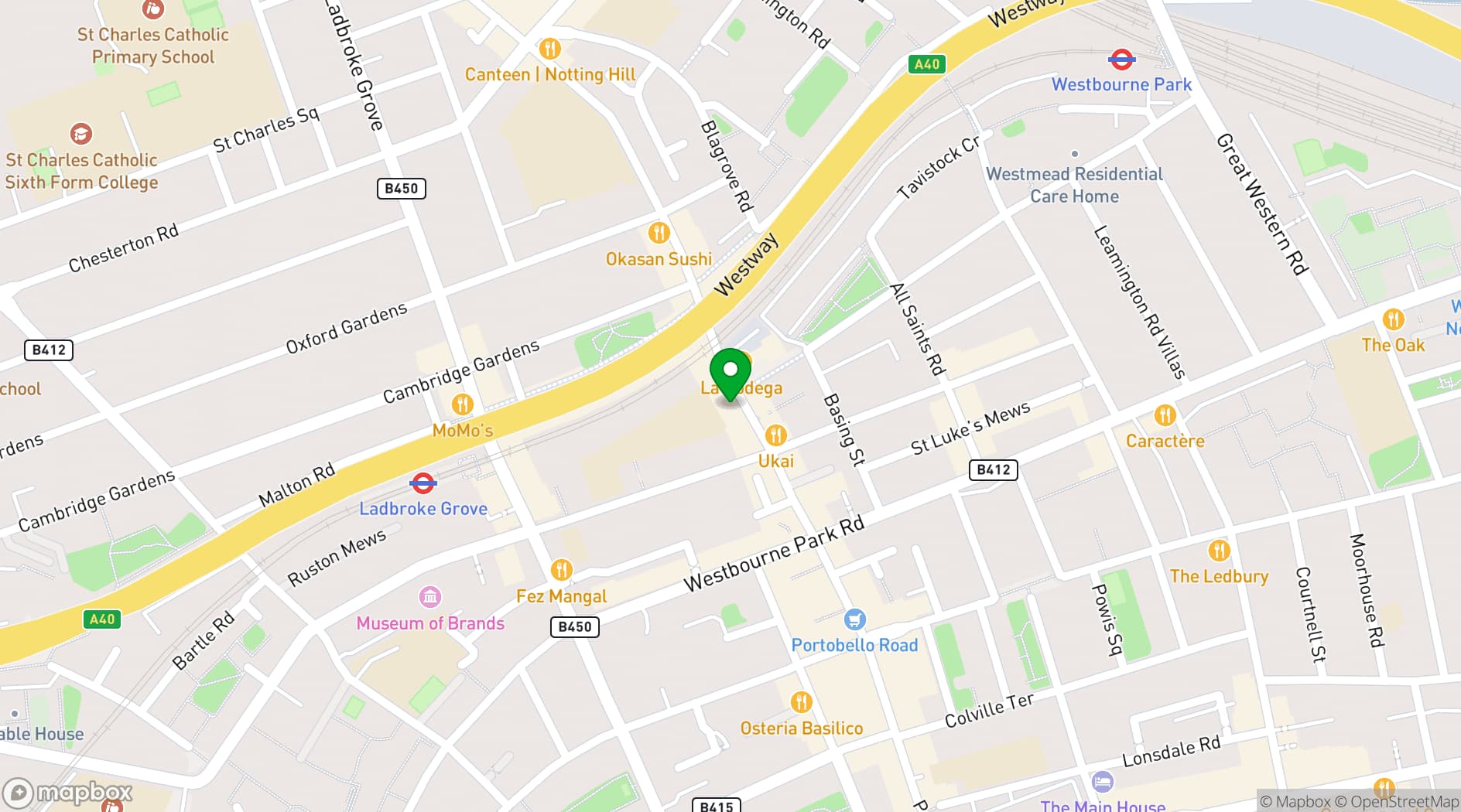 Map showing The Muse Gallery