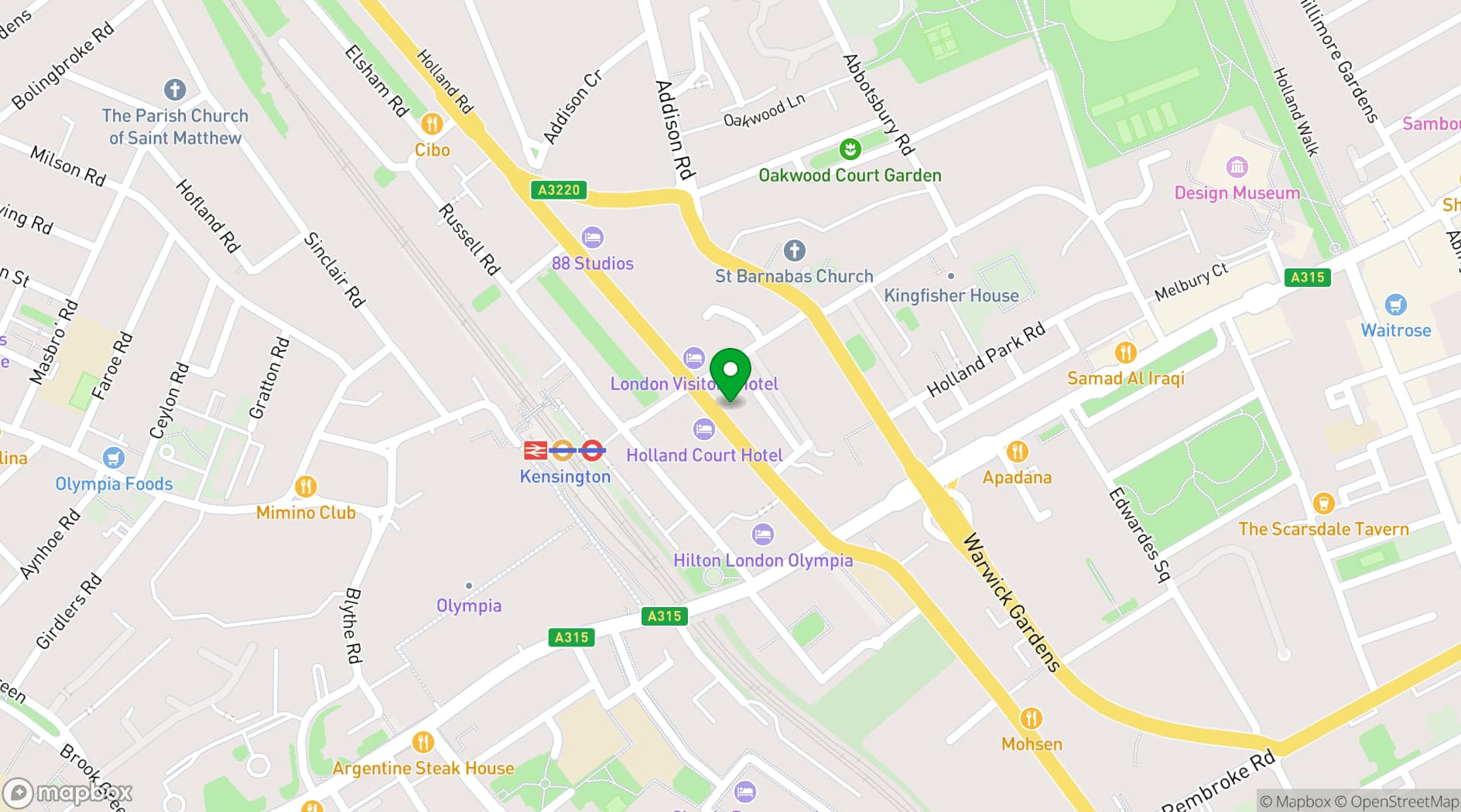 Map showing The Crown and Sceptre