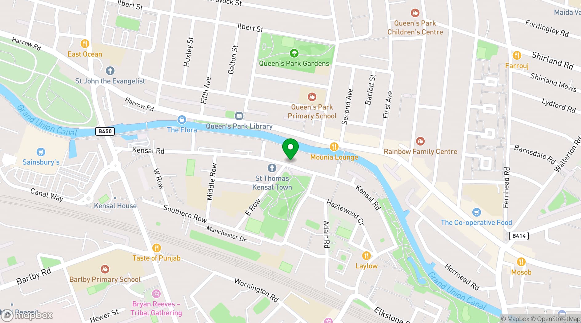 Map showing Canalot Studios