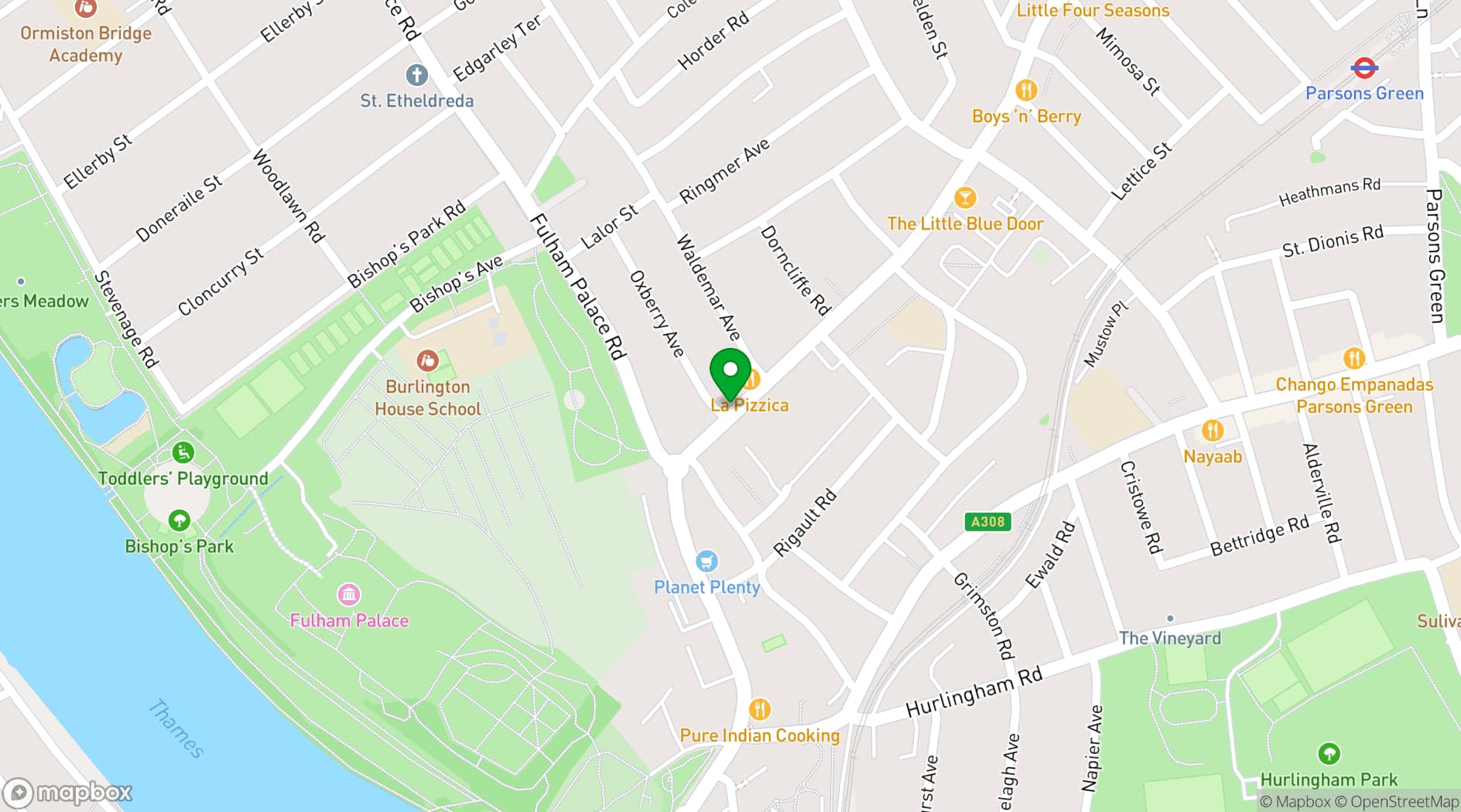 Map showing Isolate Private Gym Space