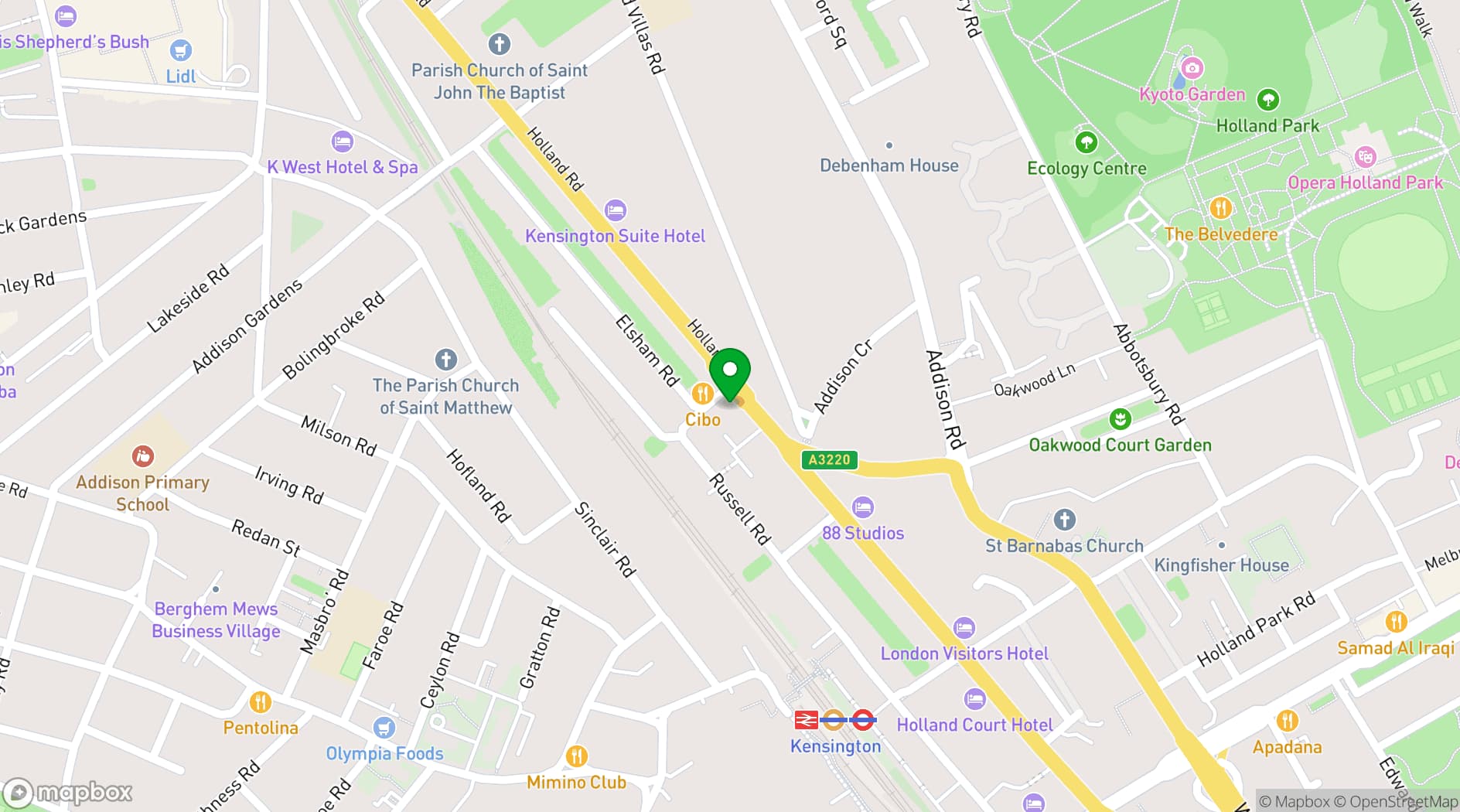 Map showing Ricco London