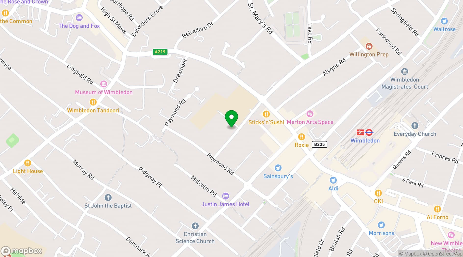 Map showing Trinity United Reformed Church