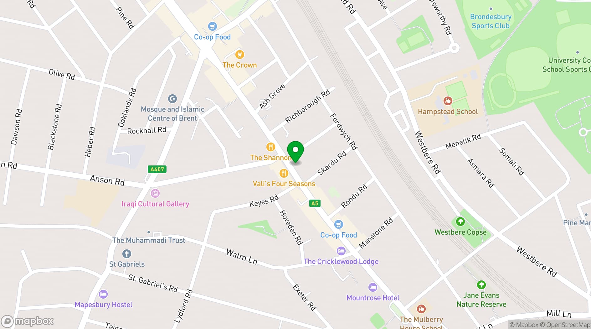 Map showing Software Academy