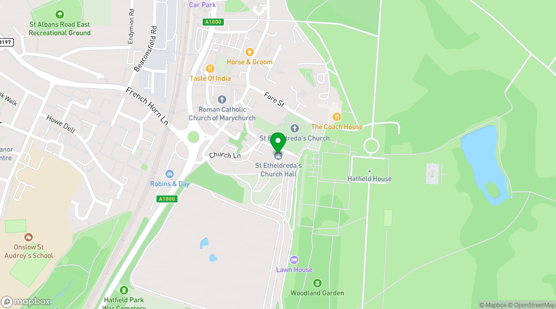 Map showing The Oak House Studio