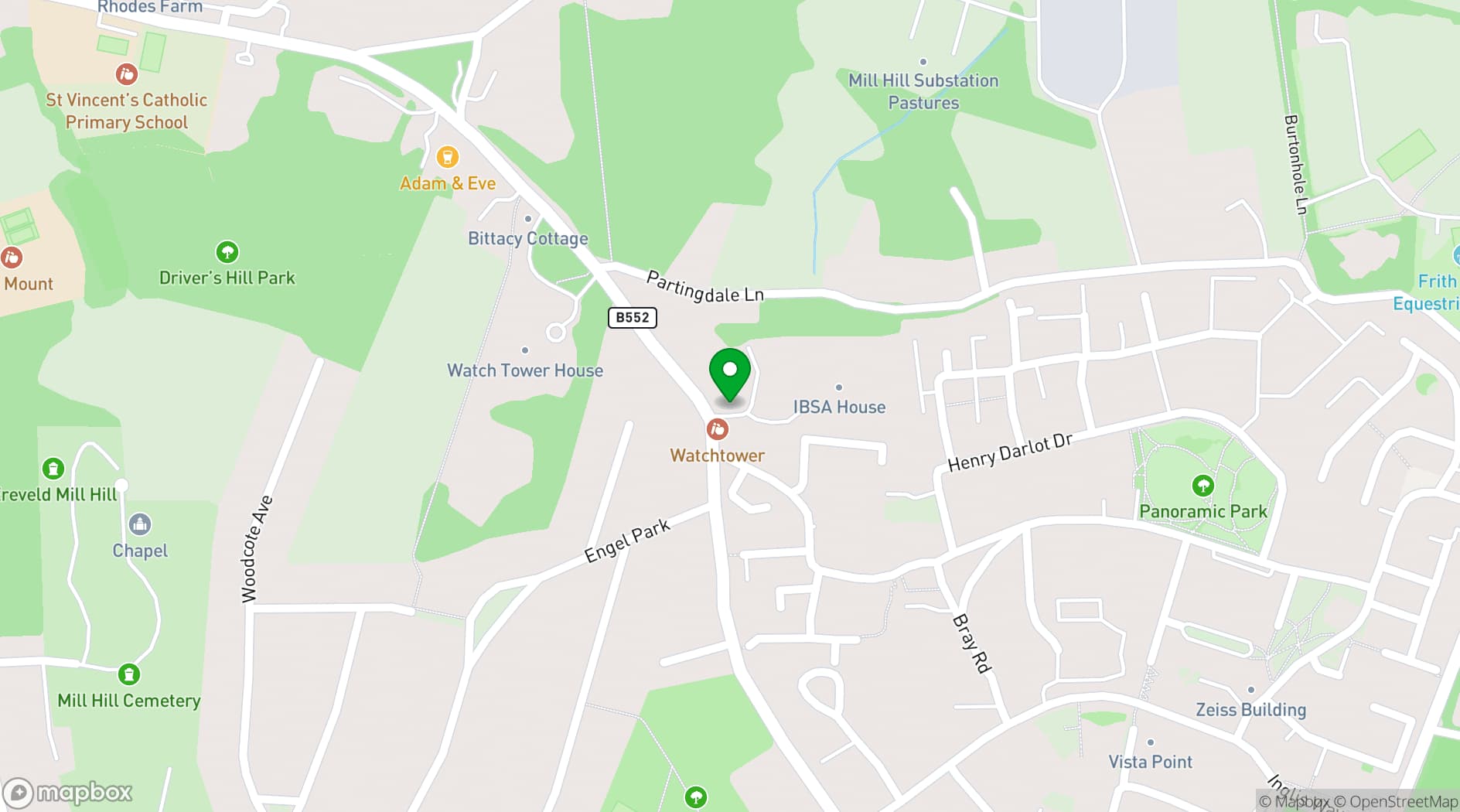 Map showing London North Studios