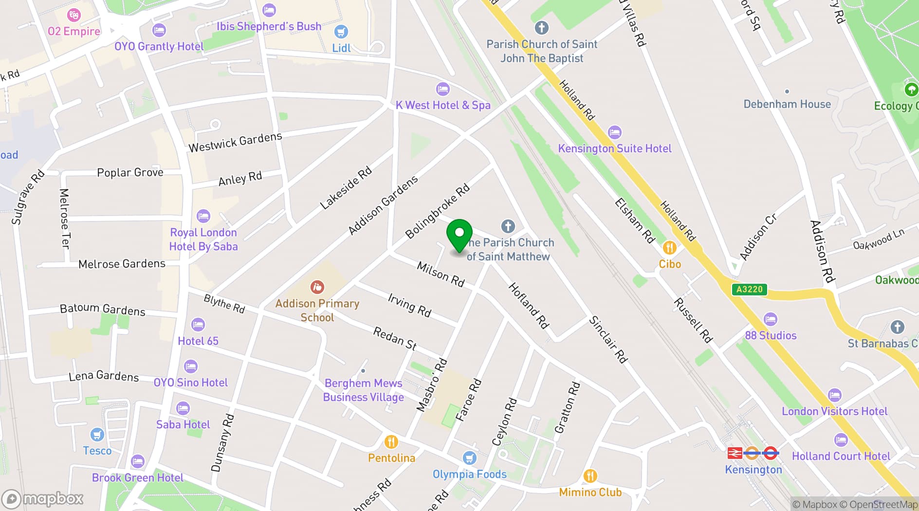 Map showing Urban Partnership Group