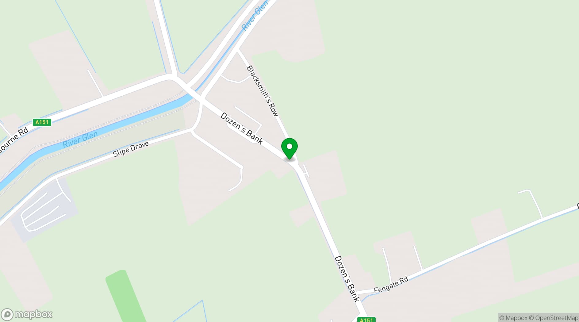 Map showing Crown Hall Farm