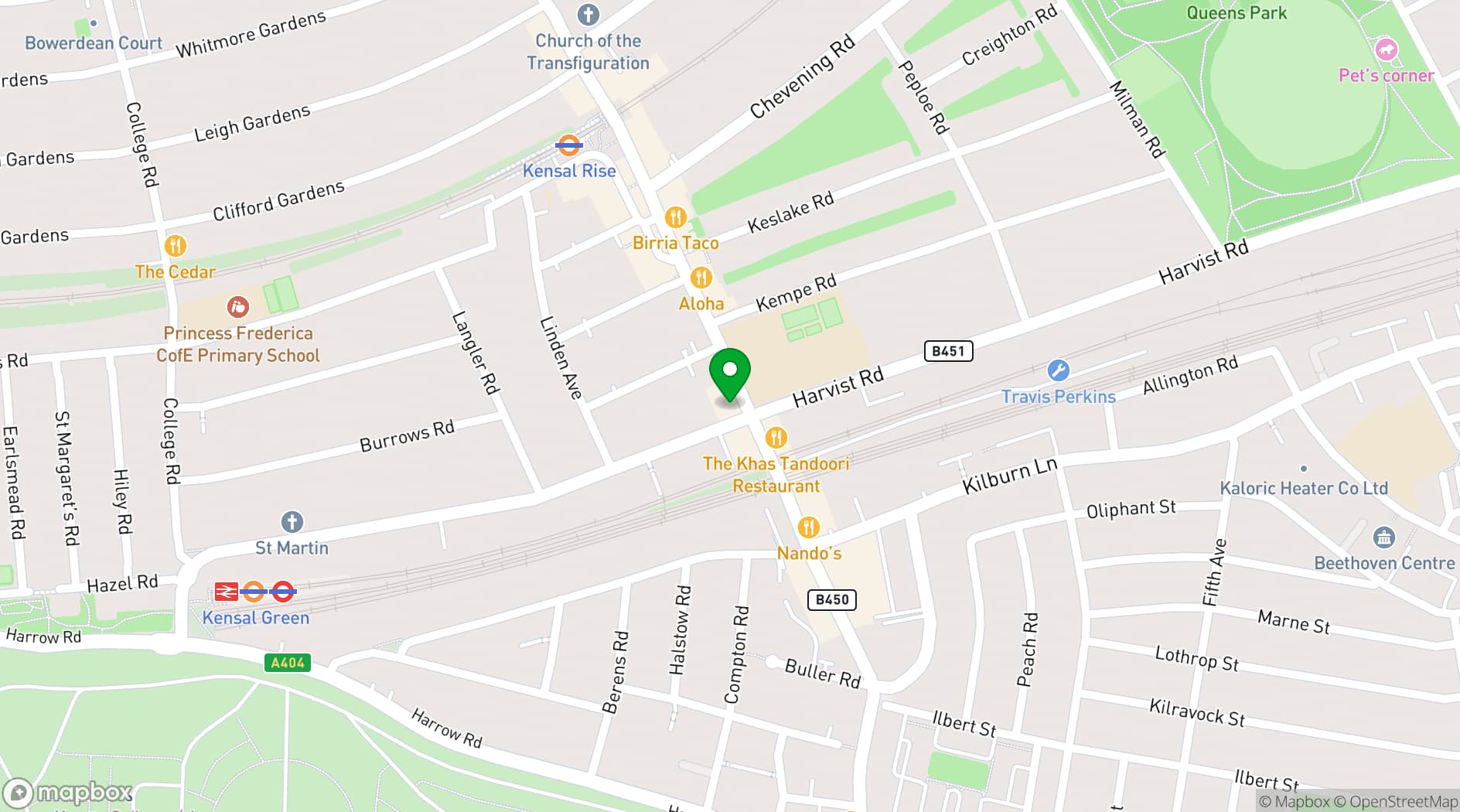 Map showing Whippet Inn