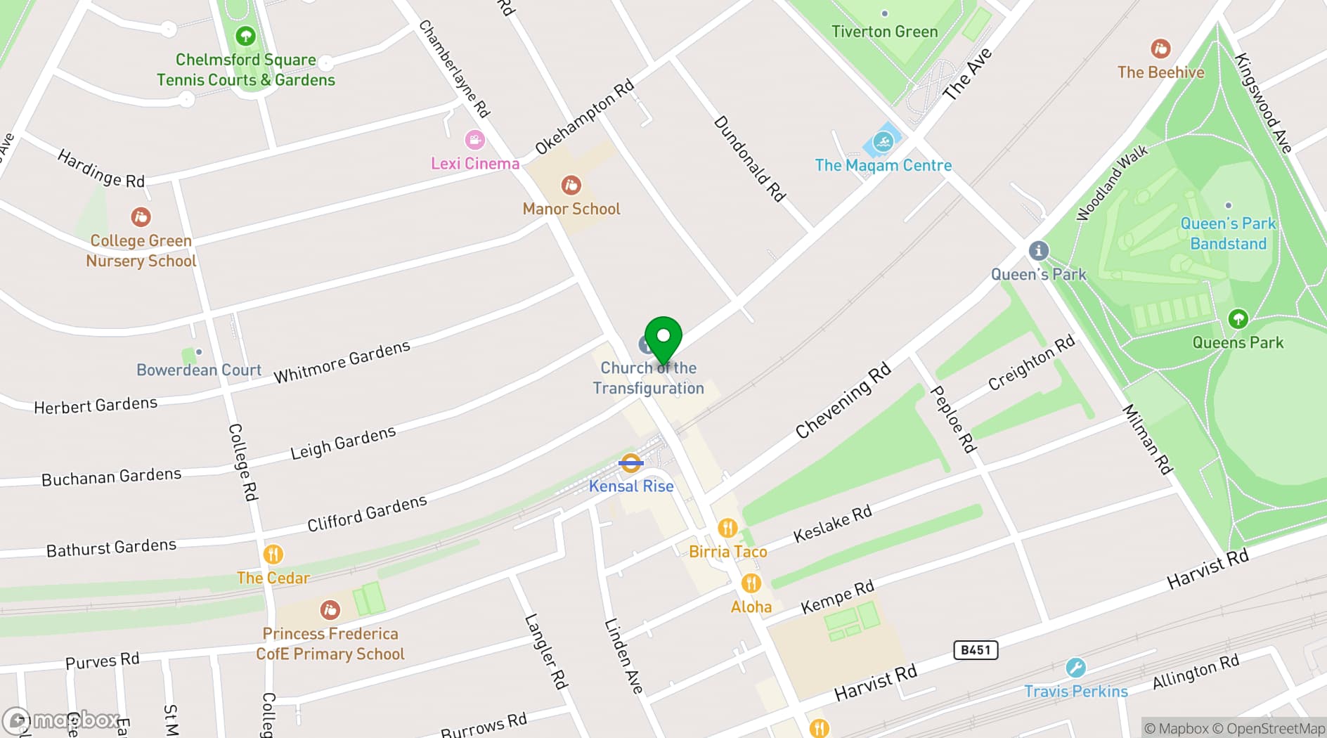 Map showing Fitness Workspace 