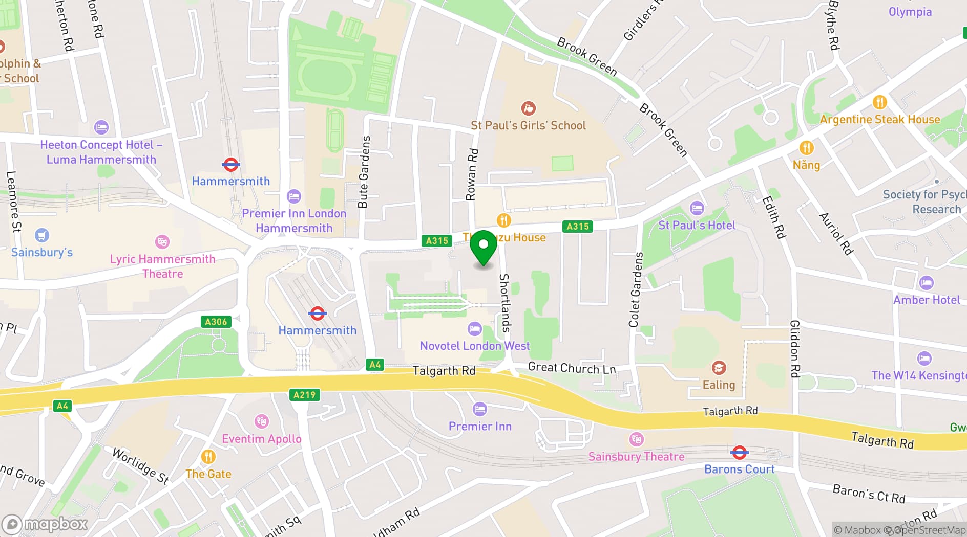 Map showing Huddle