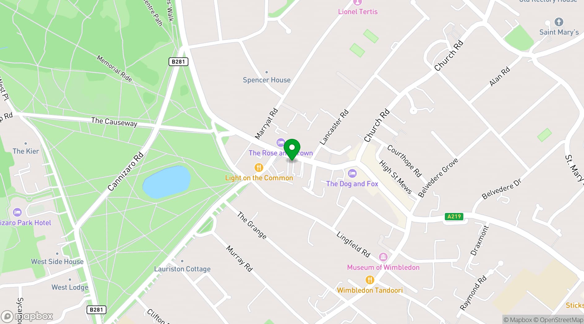 Map showing Townhouse