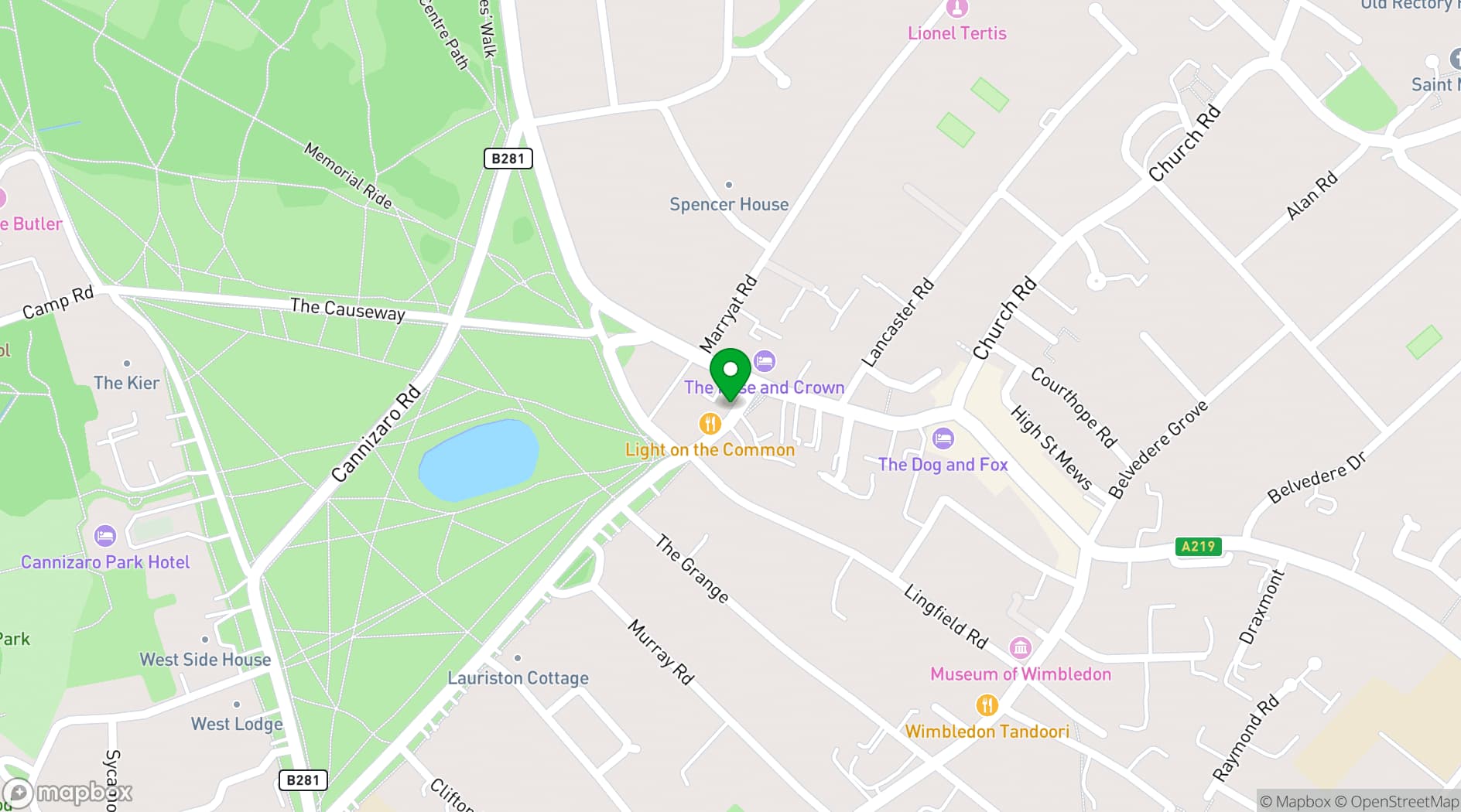 Map showing Bright Pop Up Store