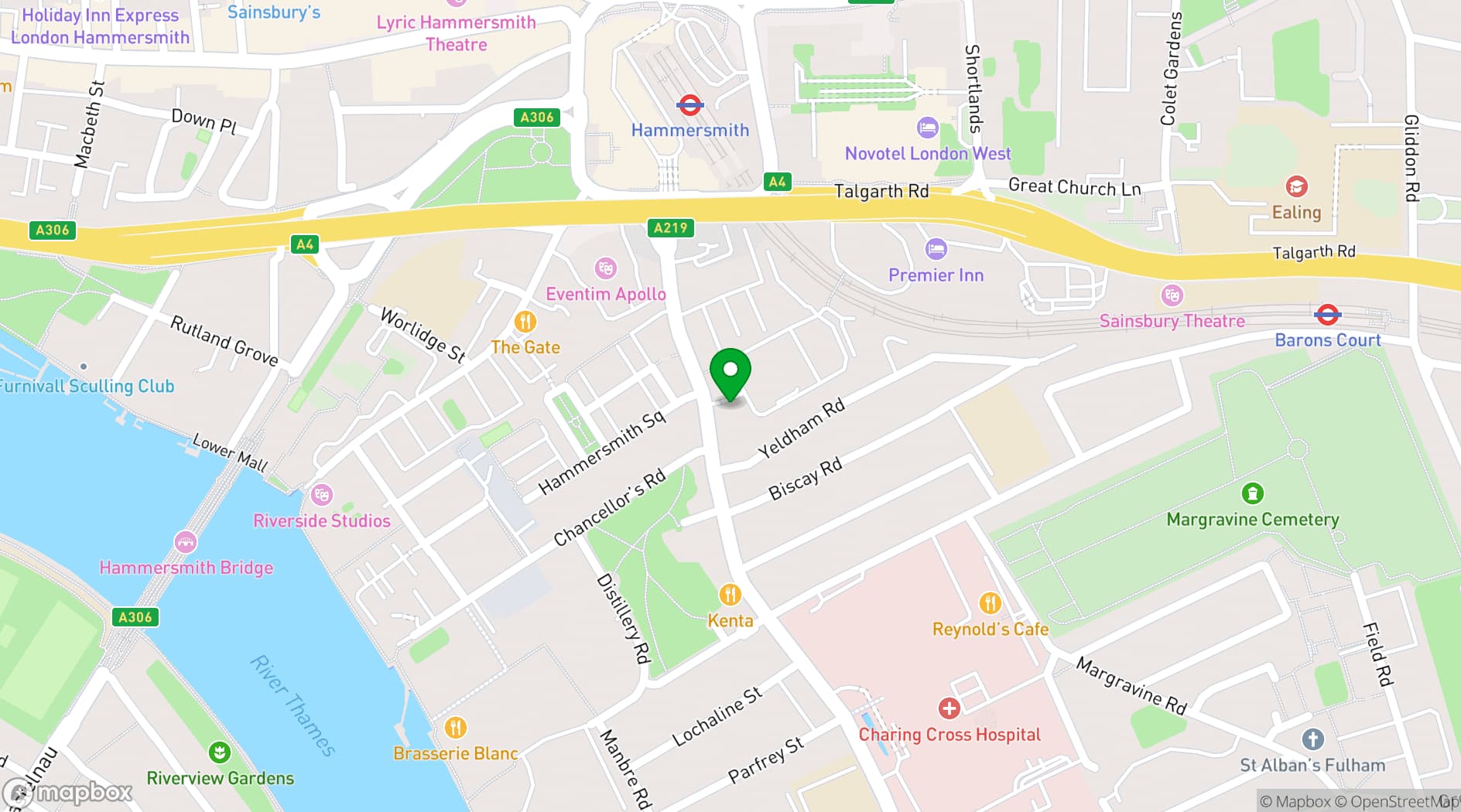 Map showing Salt & Plum Restaurant