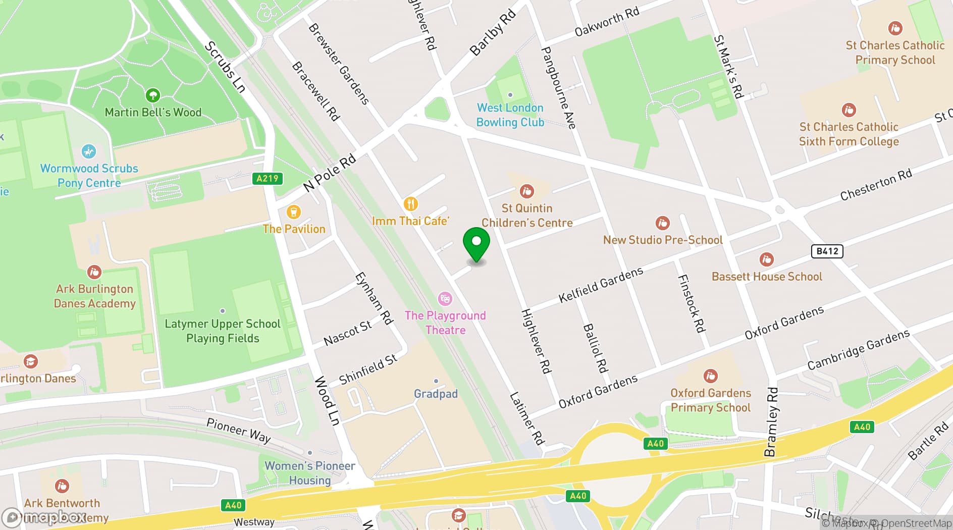 Map showing Daylight Studios West