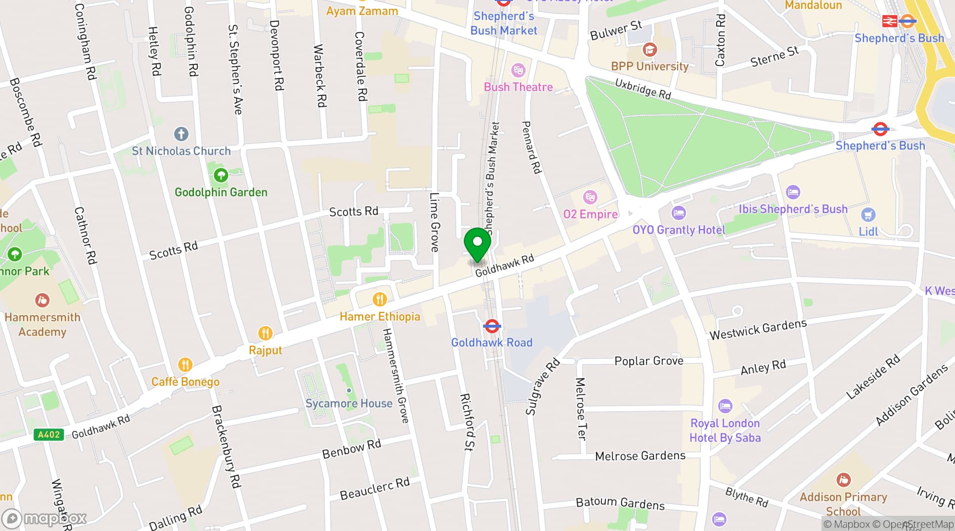 Map showing The Hawk's Nest 