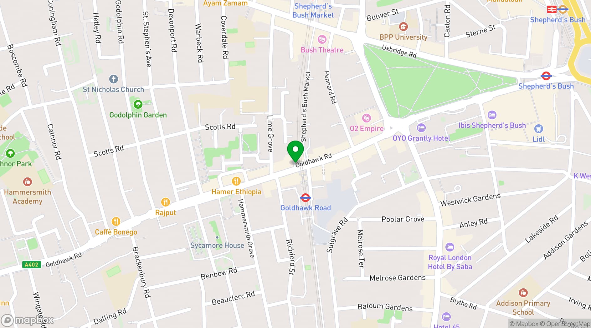 Map showing The Hawk's Nest 