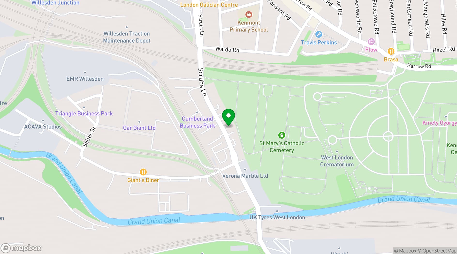 Map showing Loft Studios