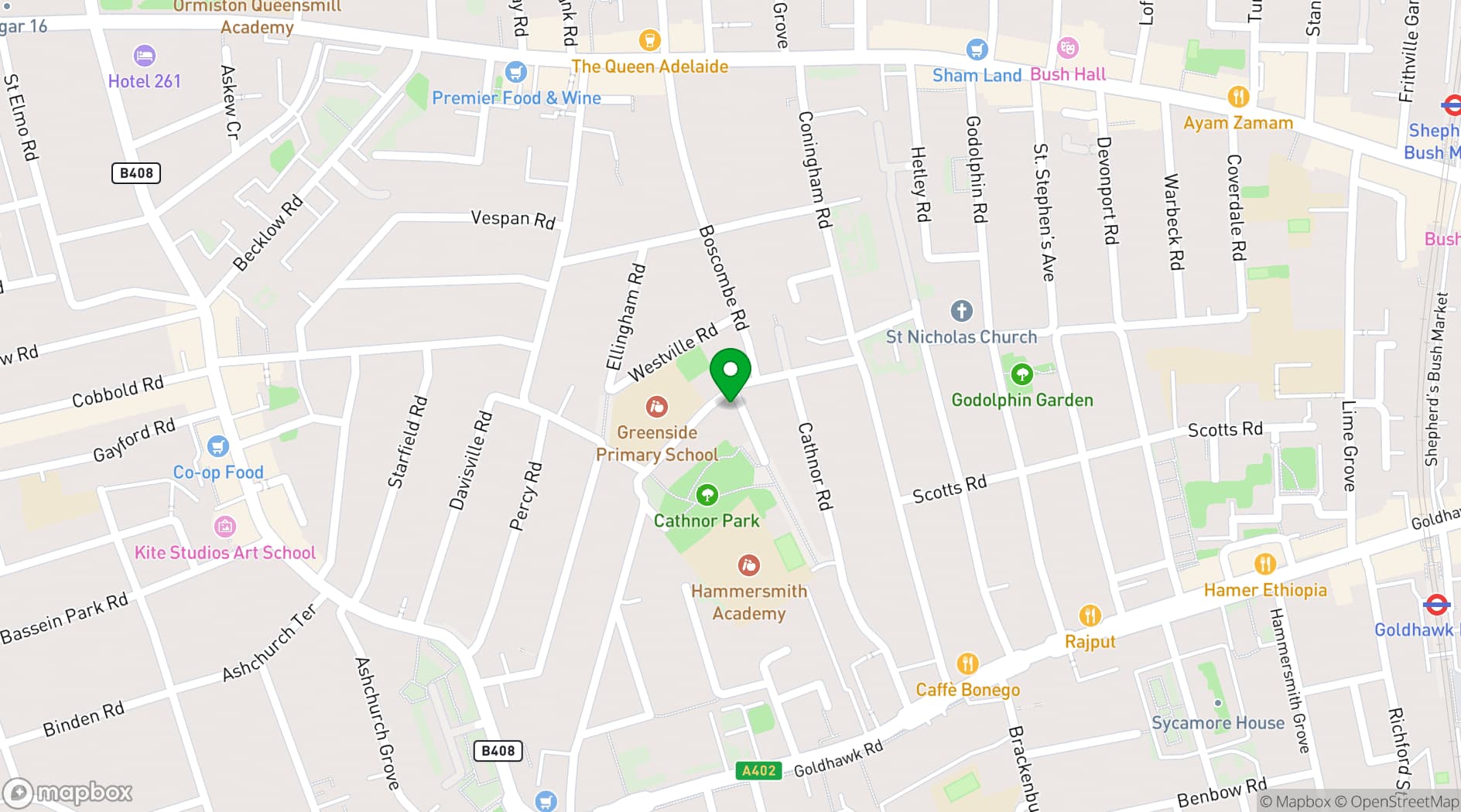 Map showing The Crown & Sceptre