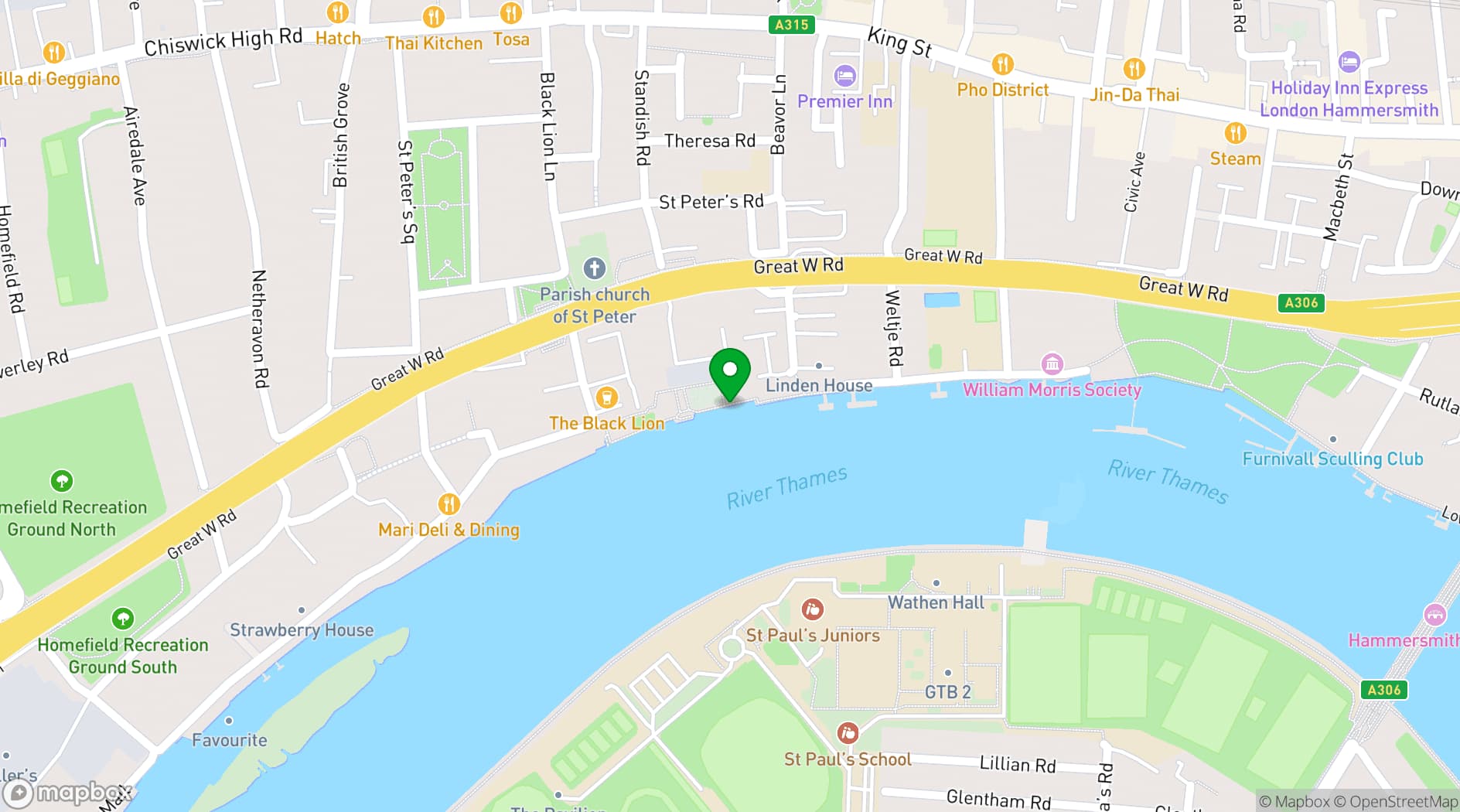 Map showing Old Ship