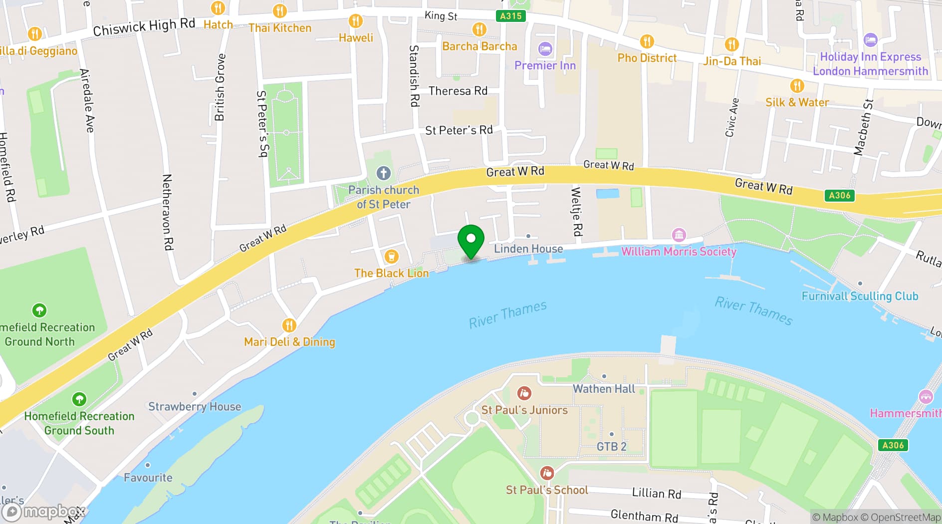 Map showing Old Ship