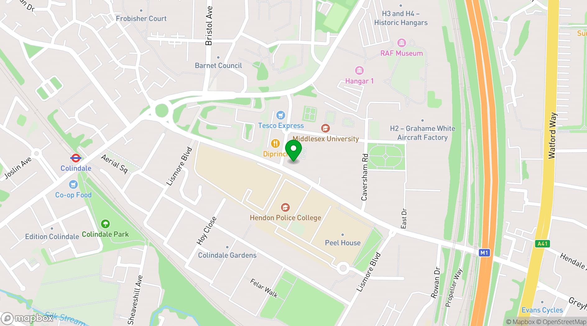 Map showing Areaworks