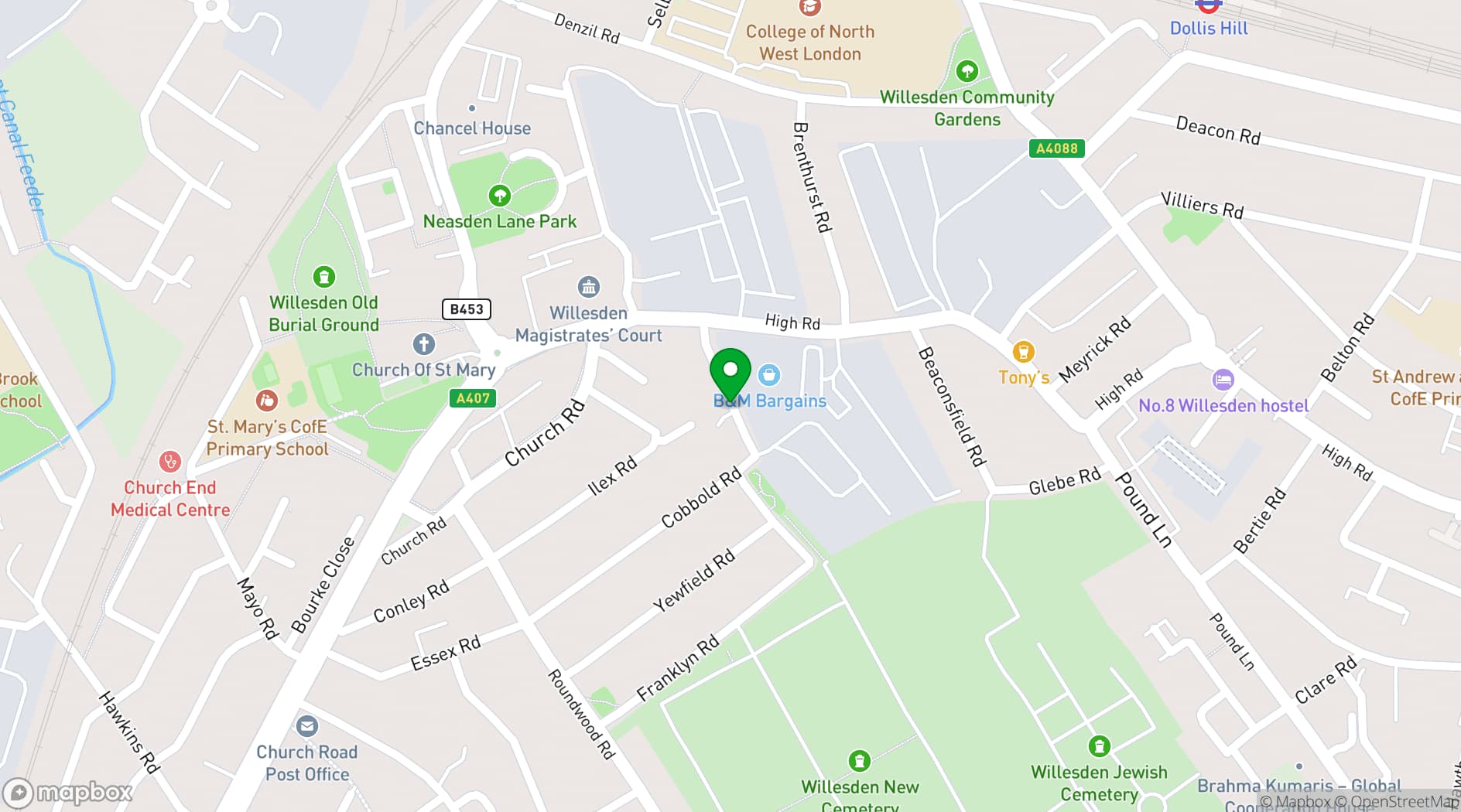 Map showing 6 Degrees Studios