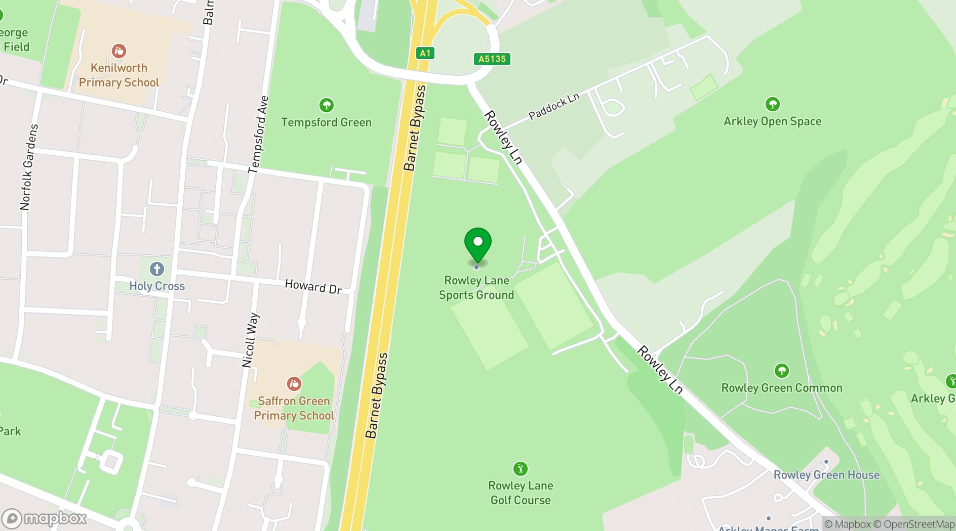 Map showing Maccabi London