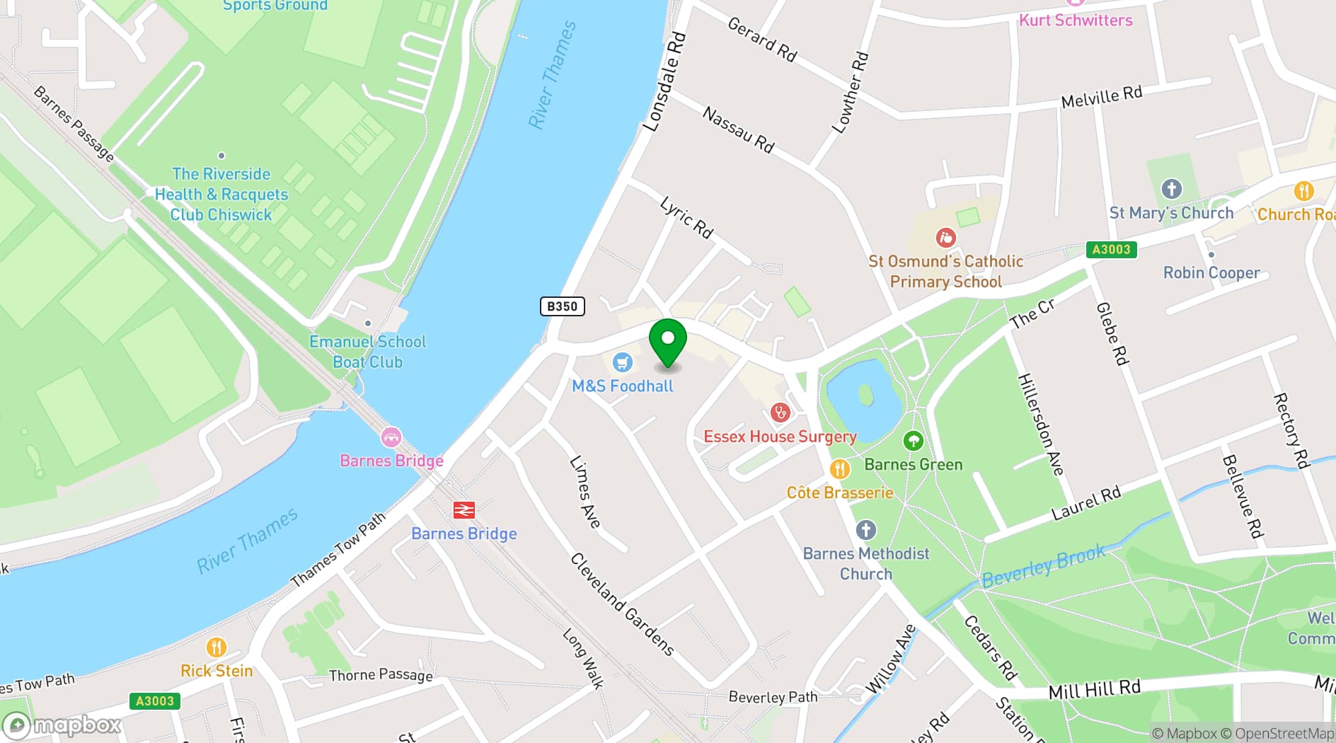Map showing The Base