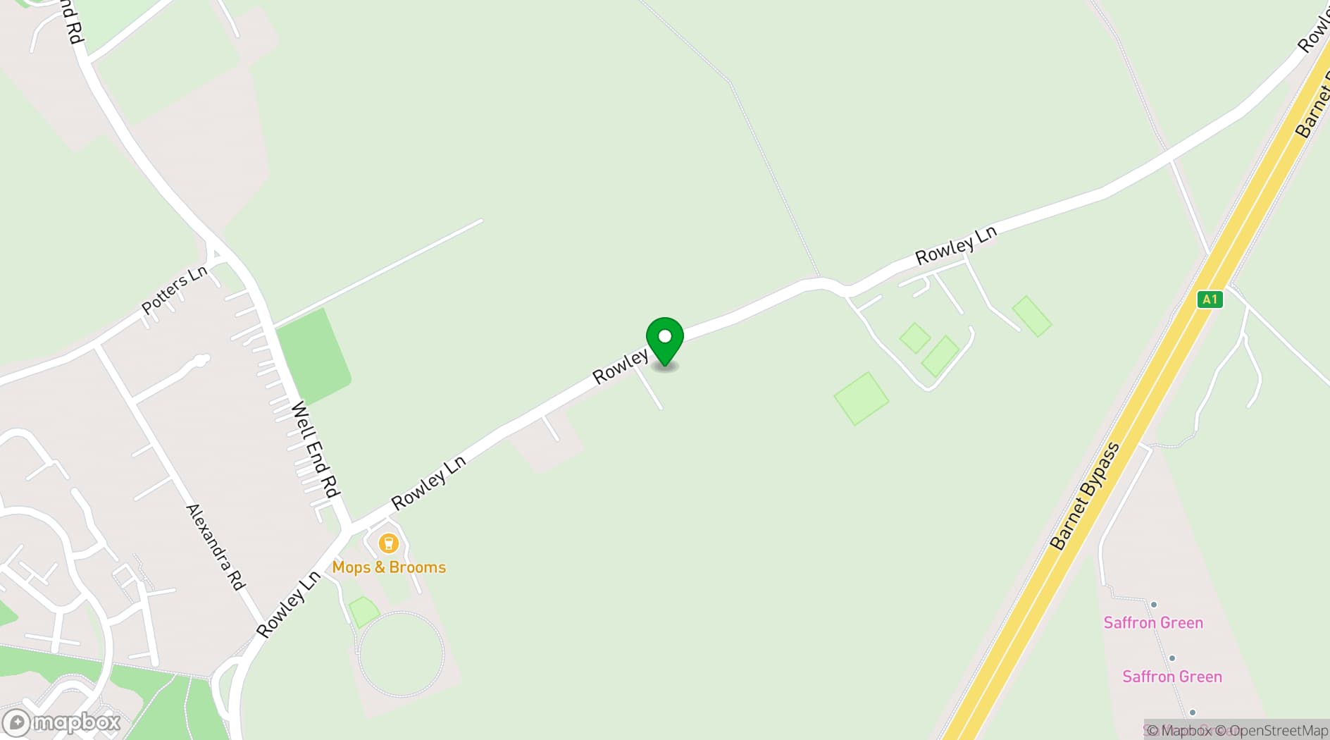 Map showing Rowley Barn
