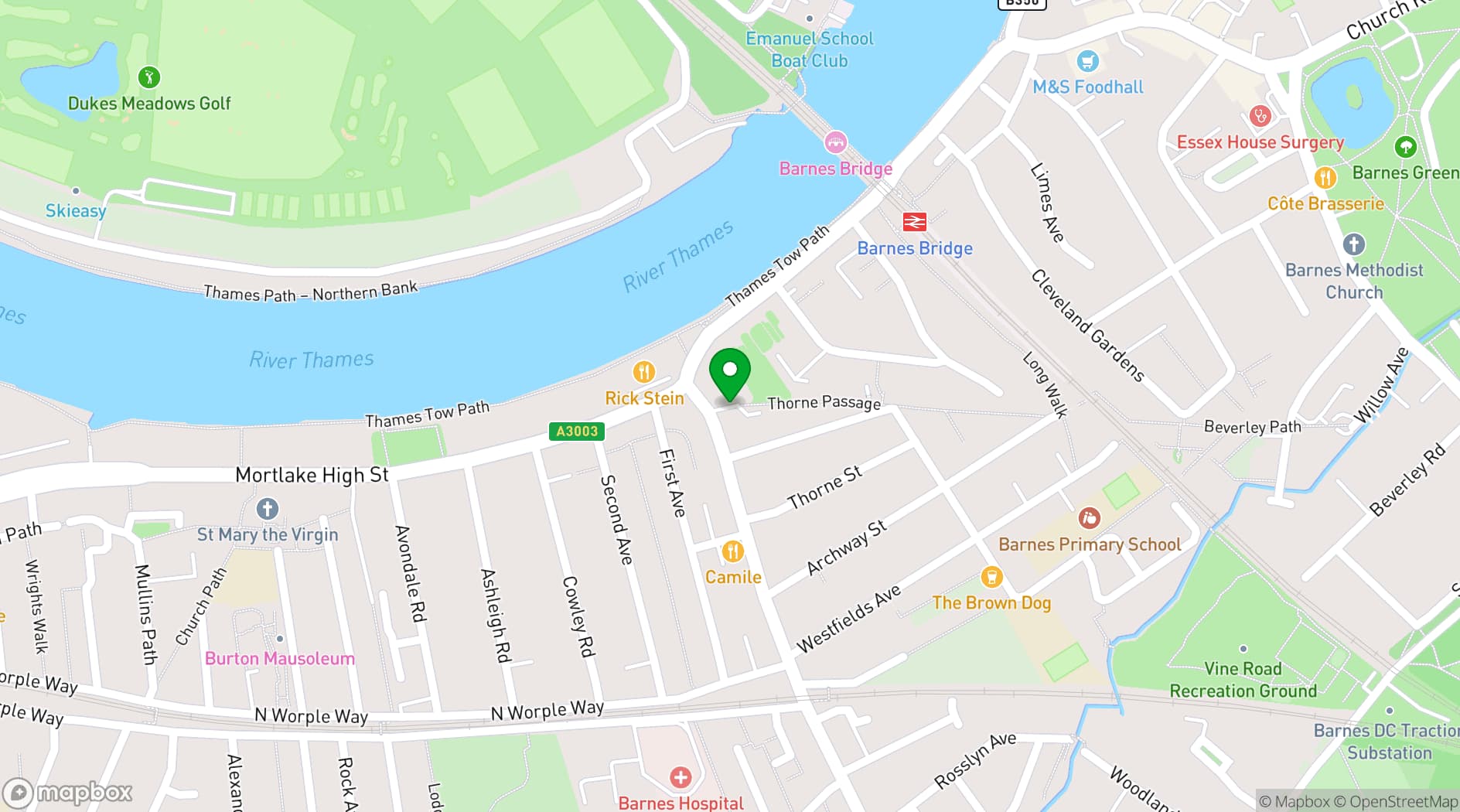 Map showing White Hart Wine Room