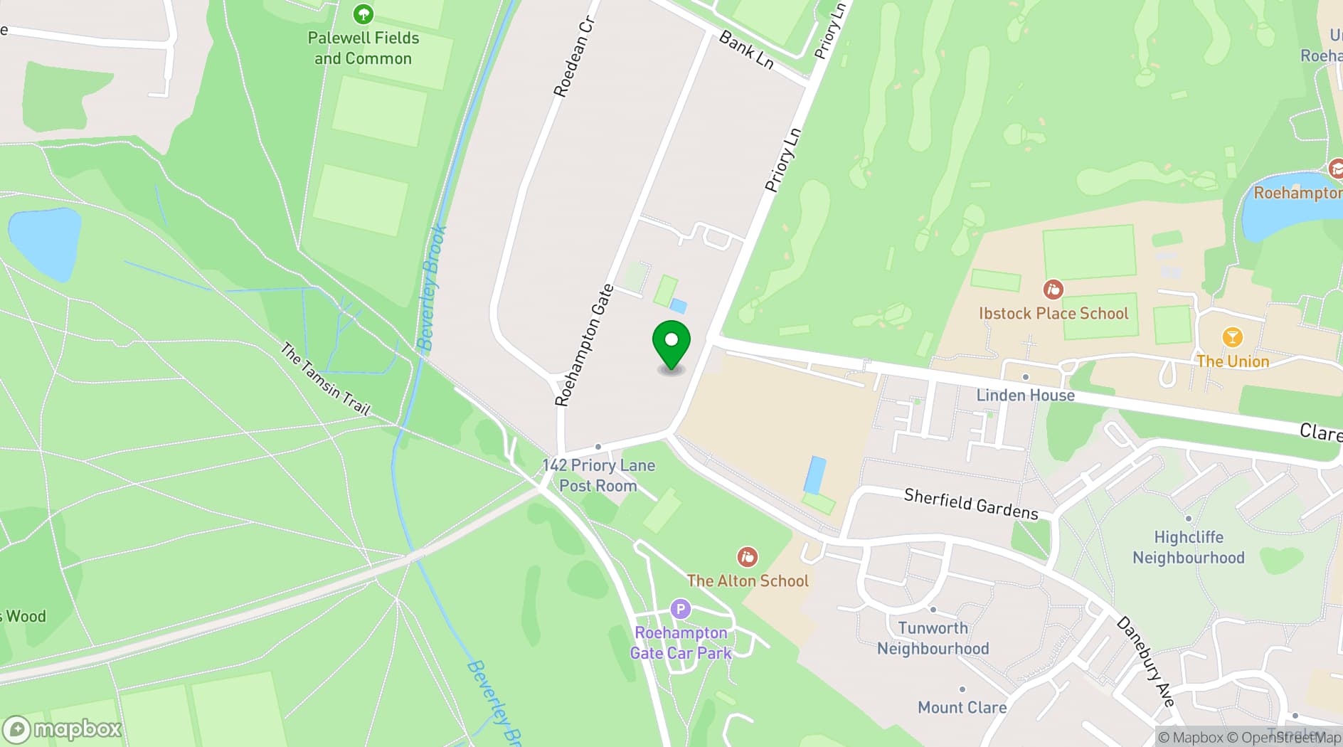 Map showing Park Lodge