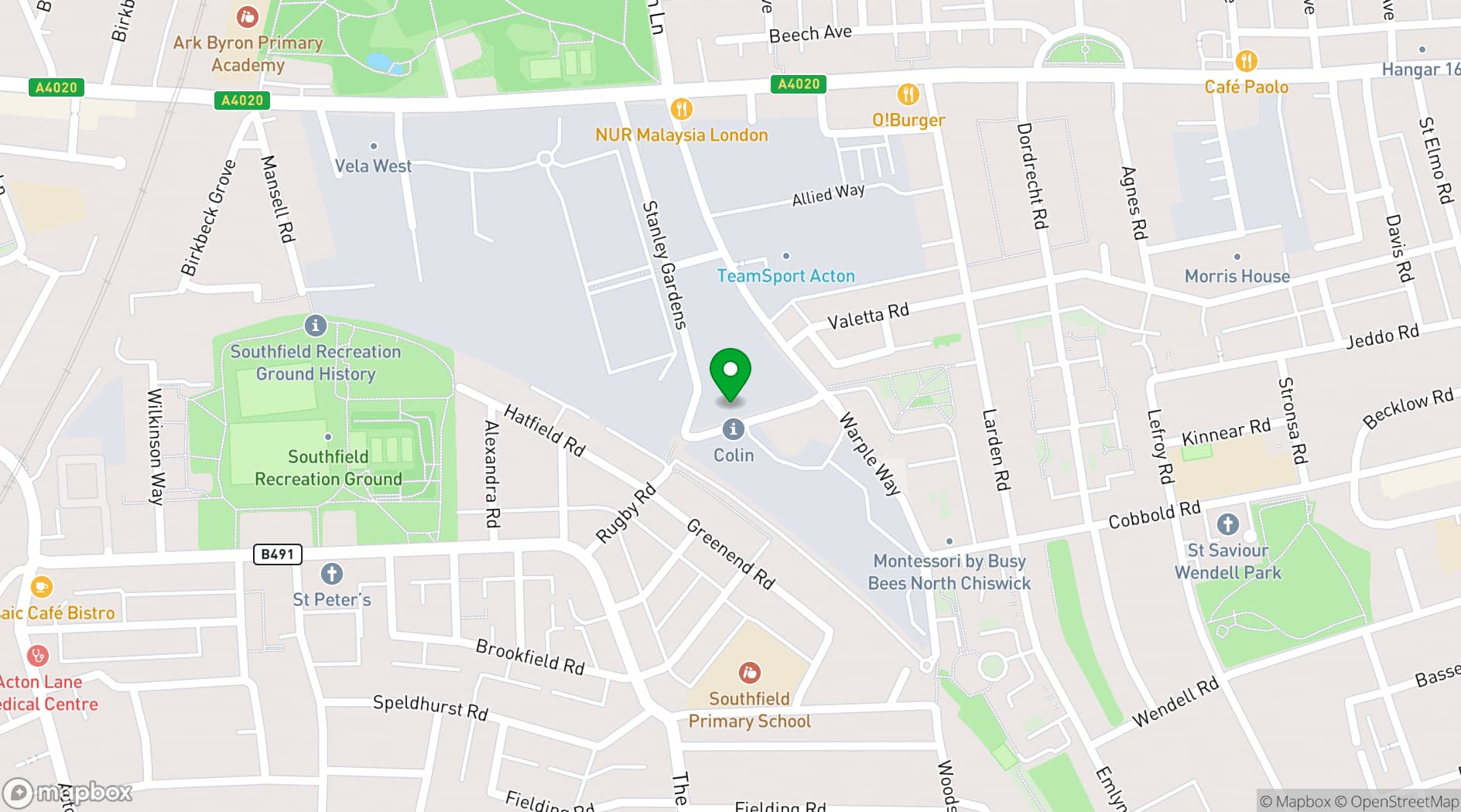 Map showing Shutters Studios