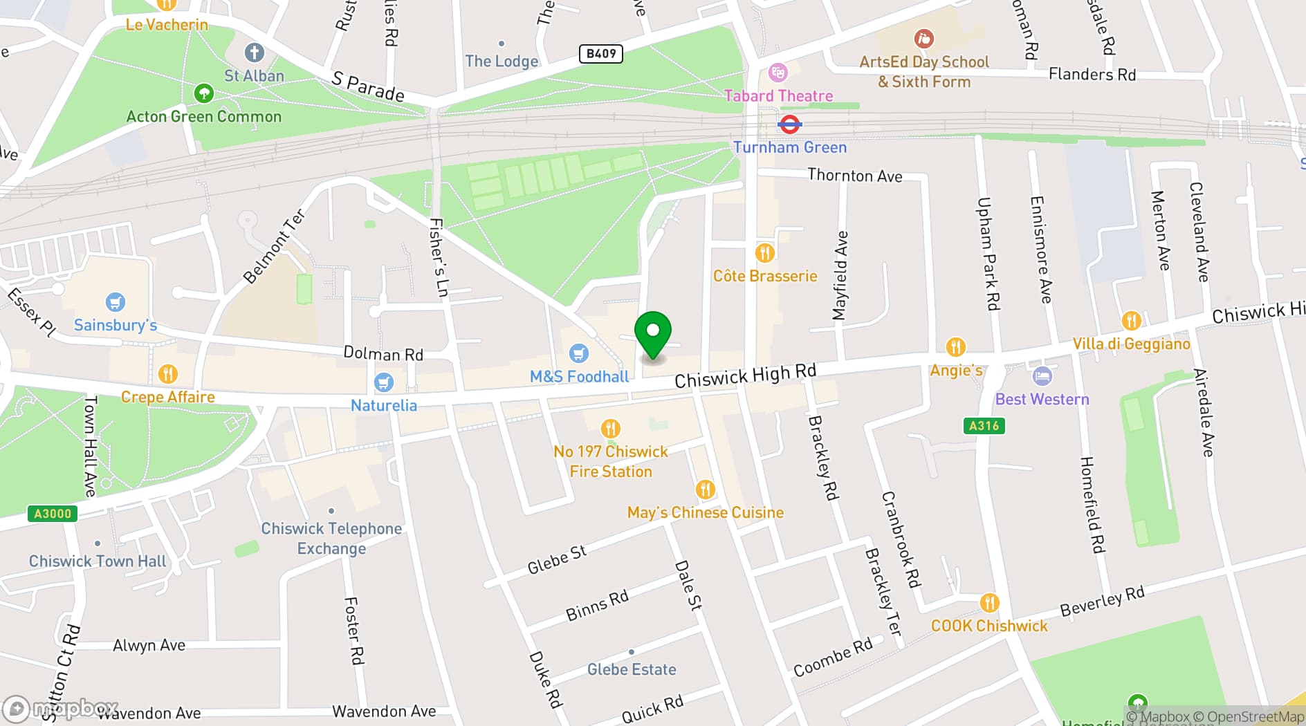 Map showing The Hound