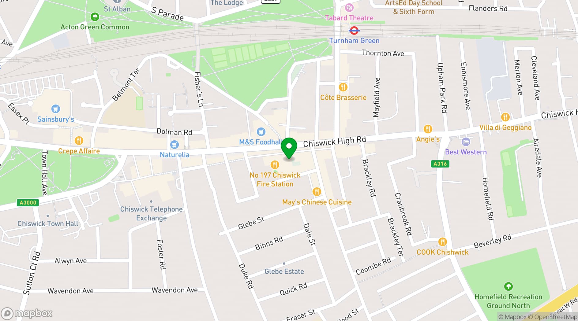 Map showing George IV