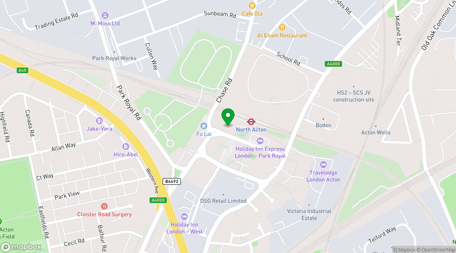 Map showing Cosy Rehearsal Room